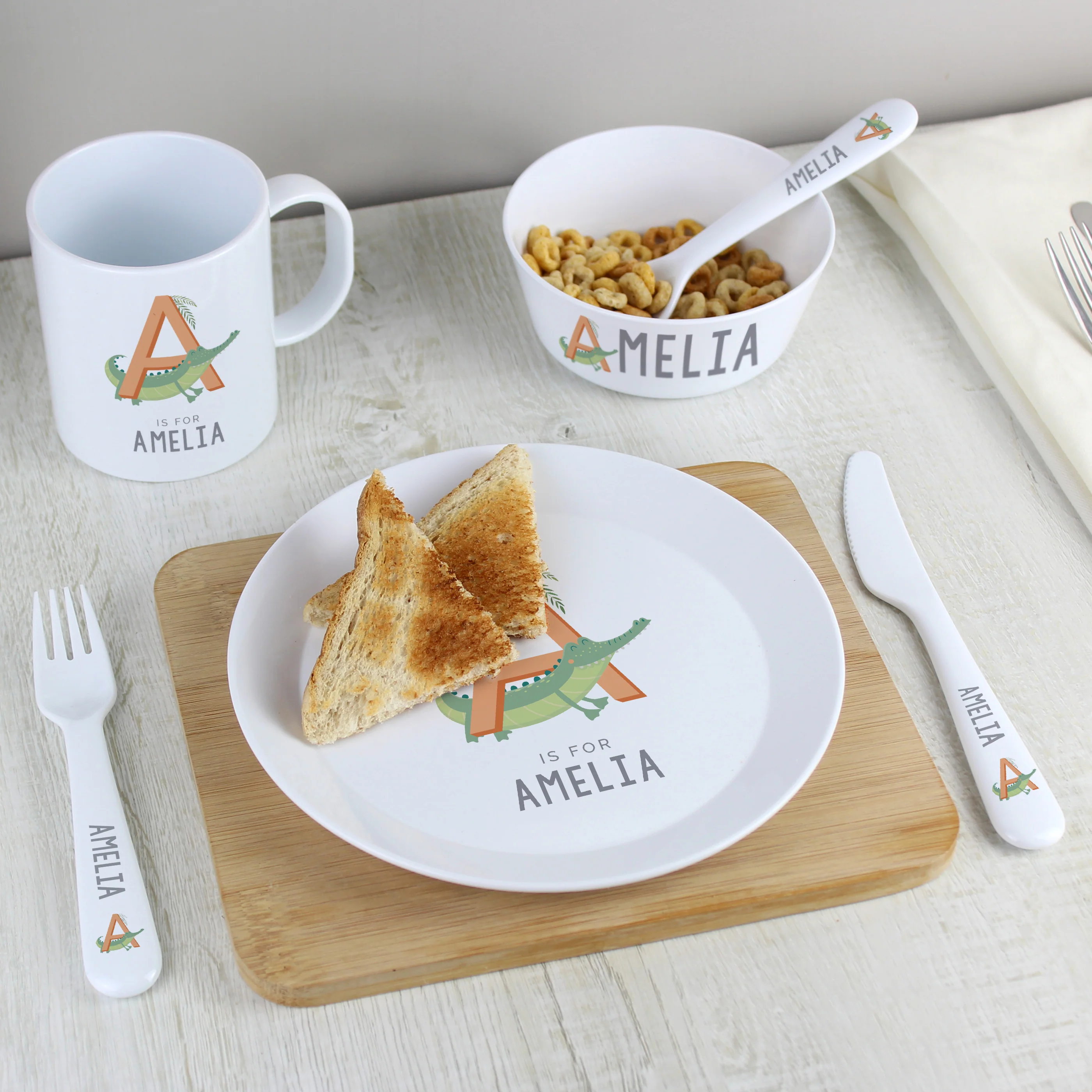 Personalised Animal Alphabet Plastic Plate - Image 7