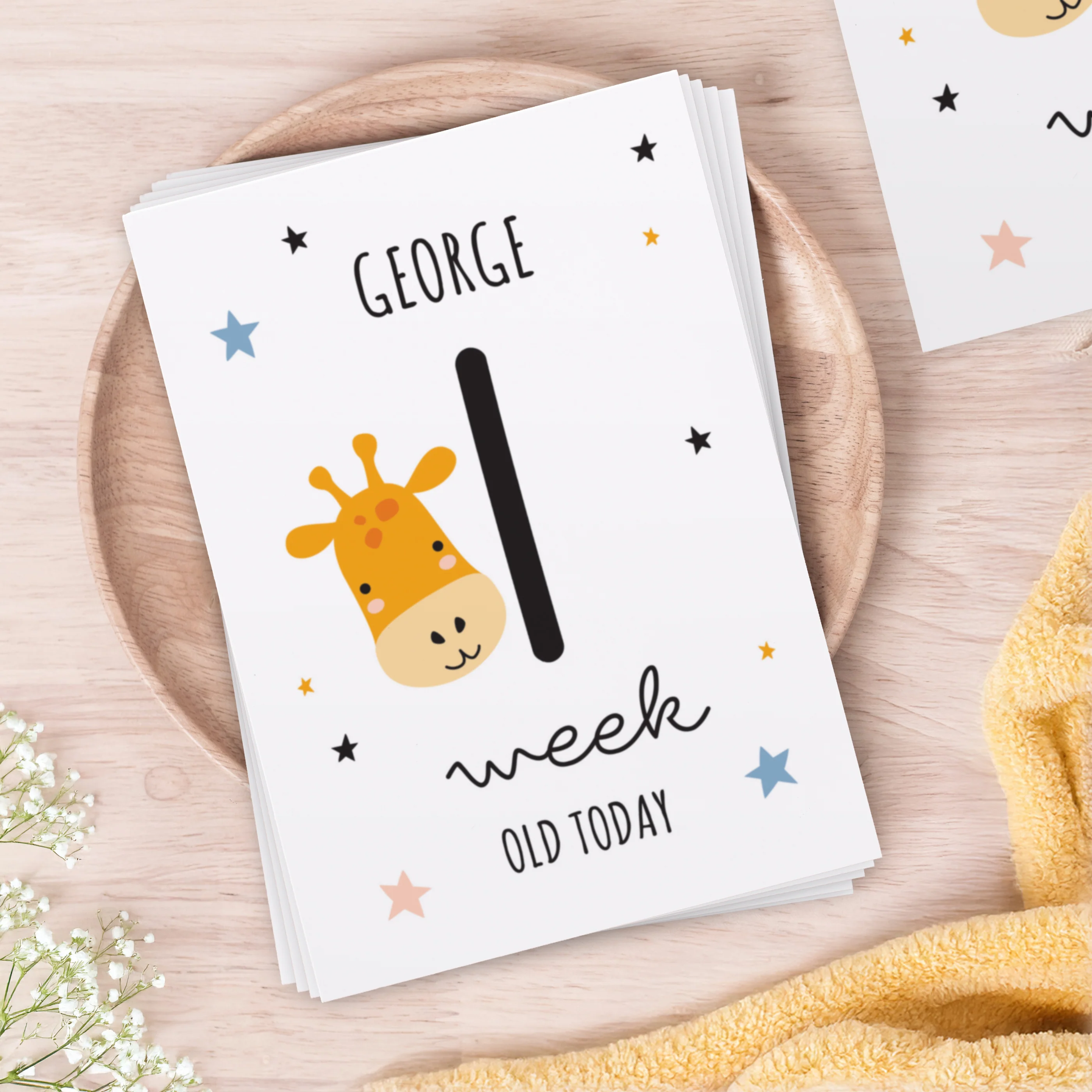 Personalised Animals Baby Milestone Cards - Image 6