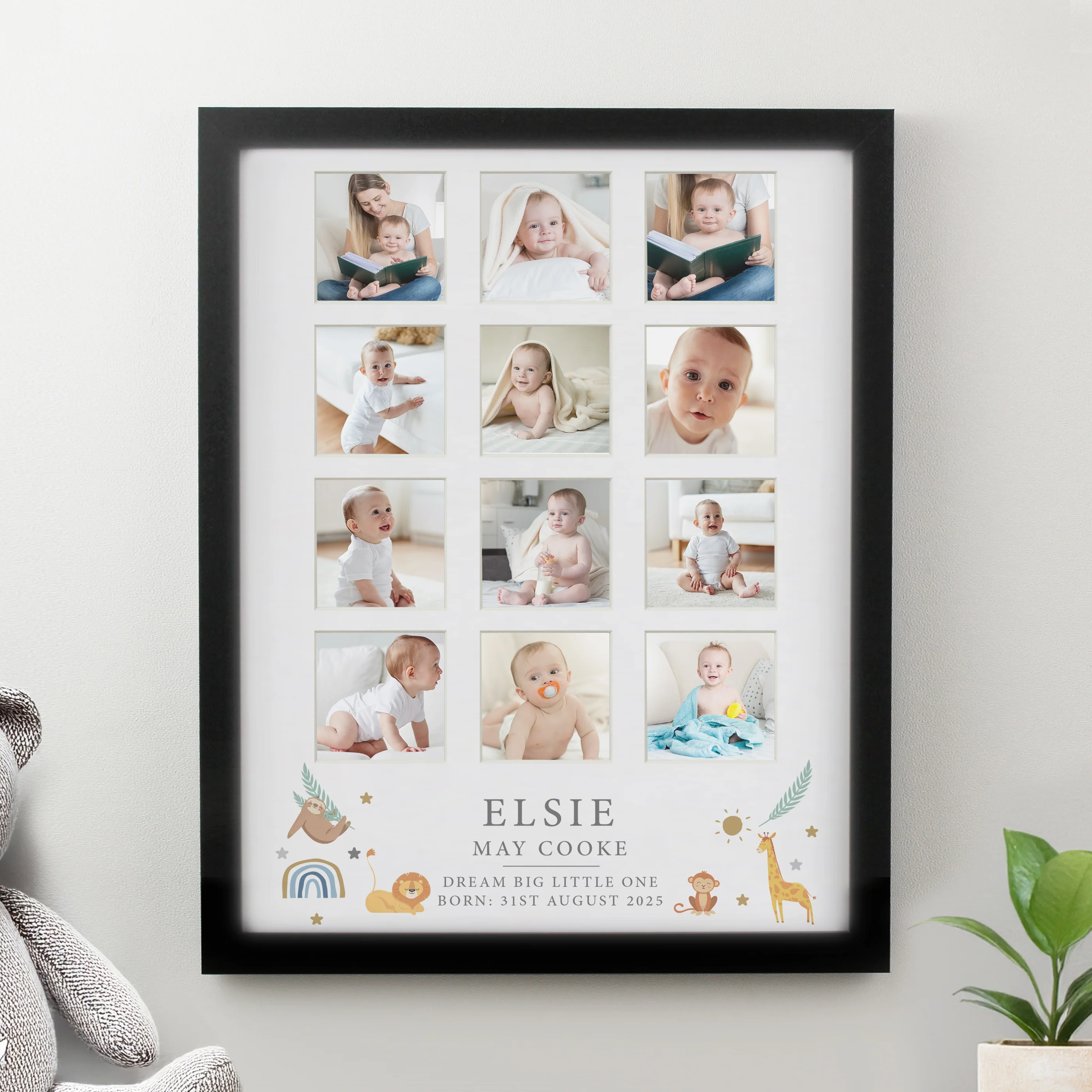 Personalised Animals Black Multi Photo Frame - Image 3