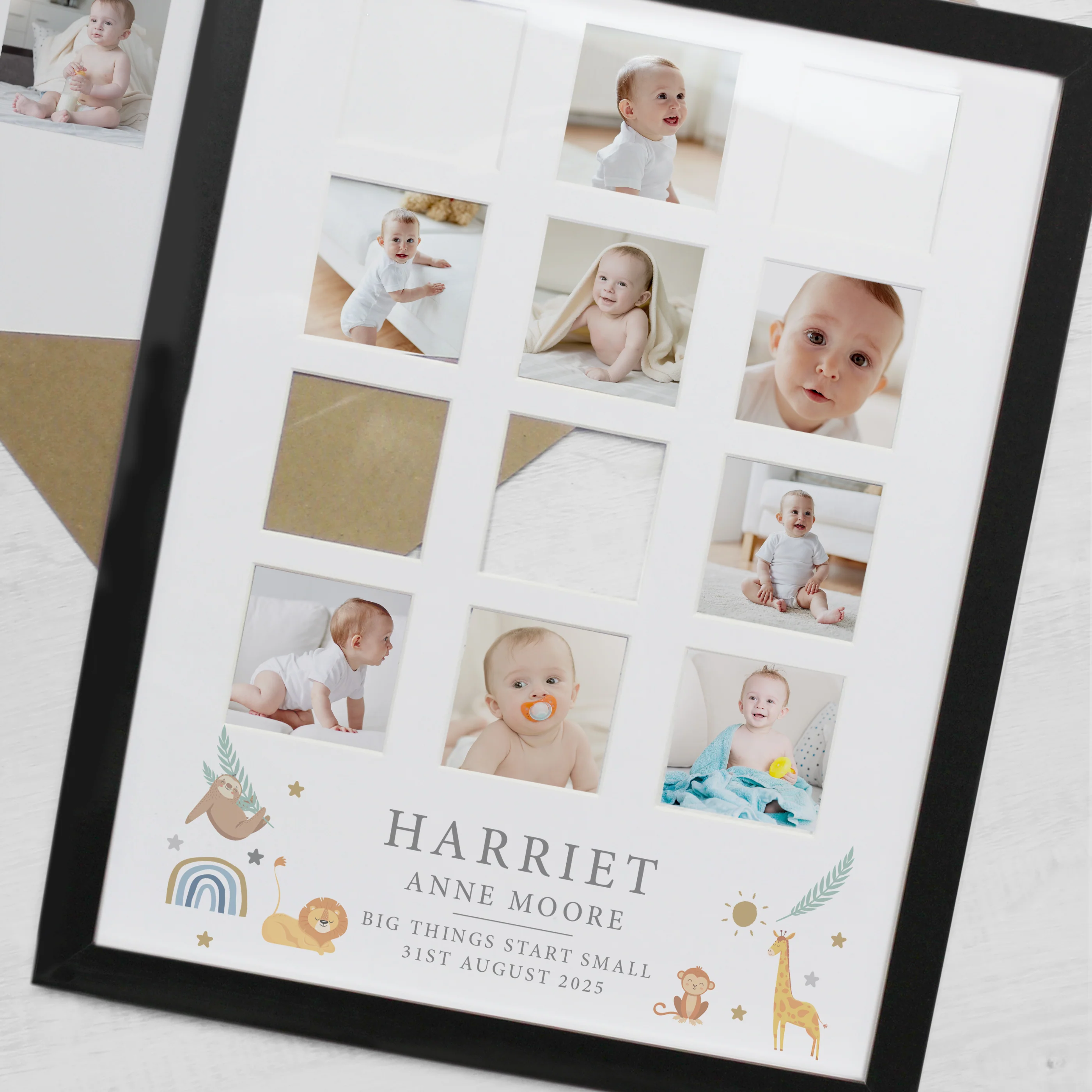 Personalised Animals Black Multi Photo Frame - Image 4