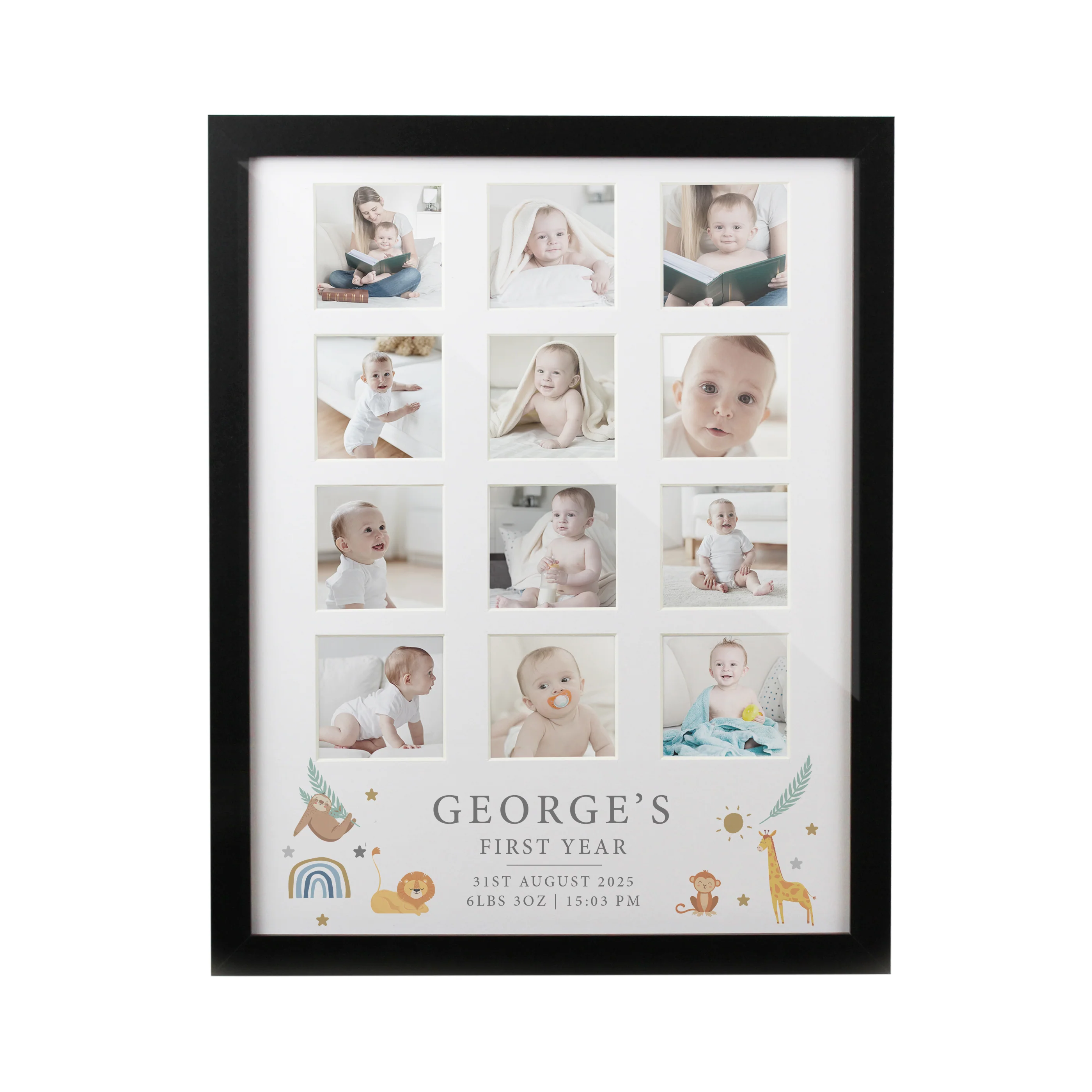 Personalised Animals Black Multi Photo Frame - Image 5