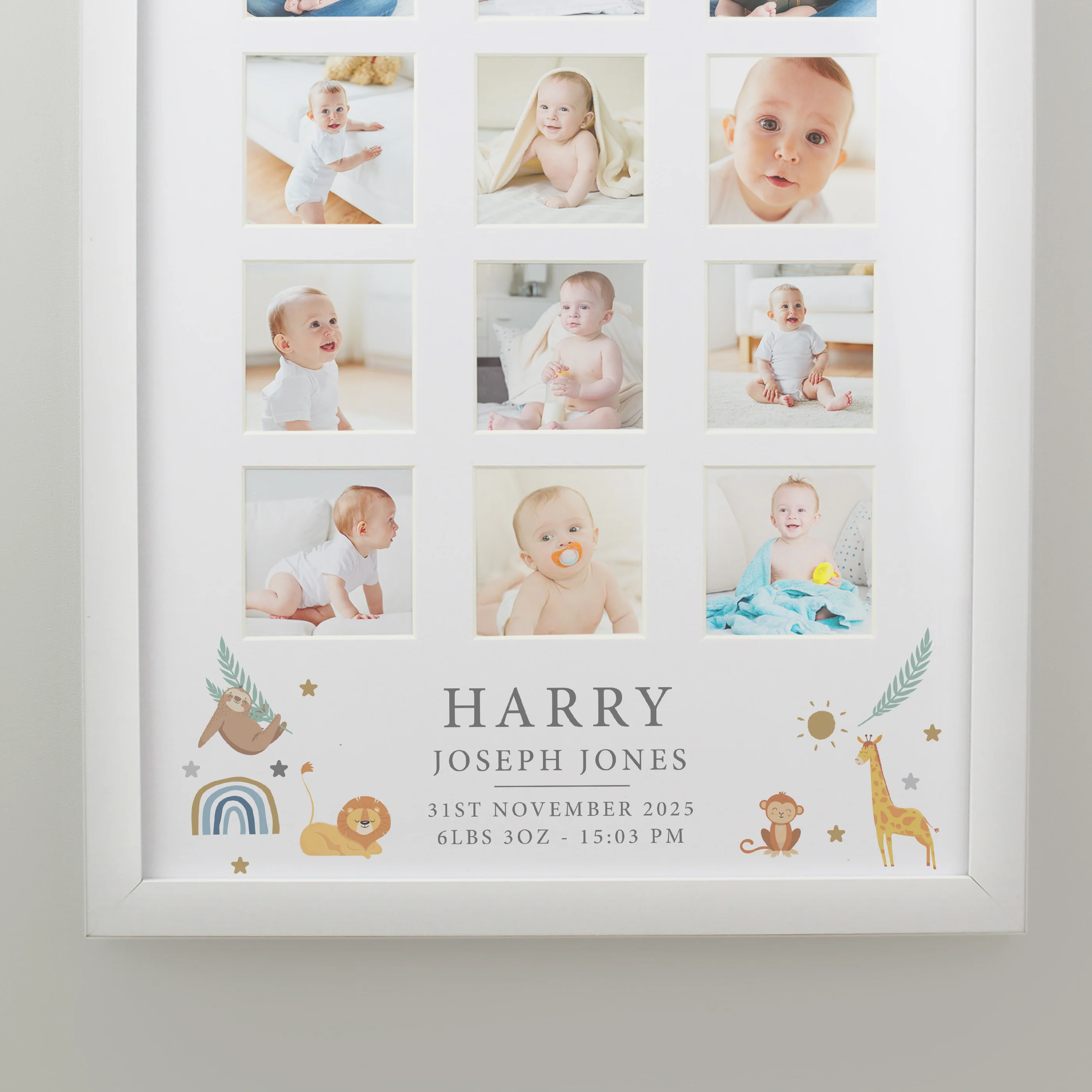 Personalised Animals White Multi Photo Frame - Image 6