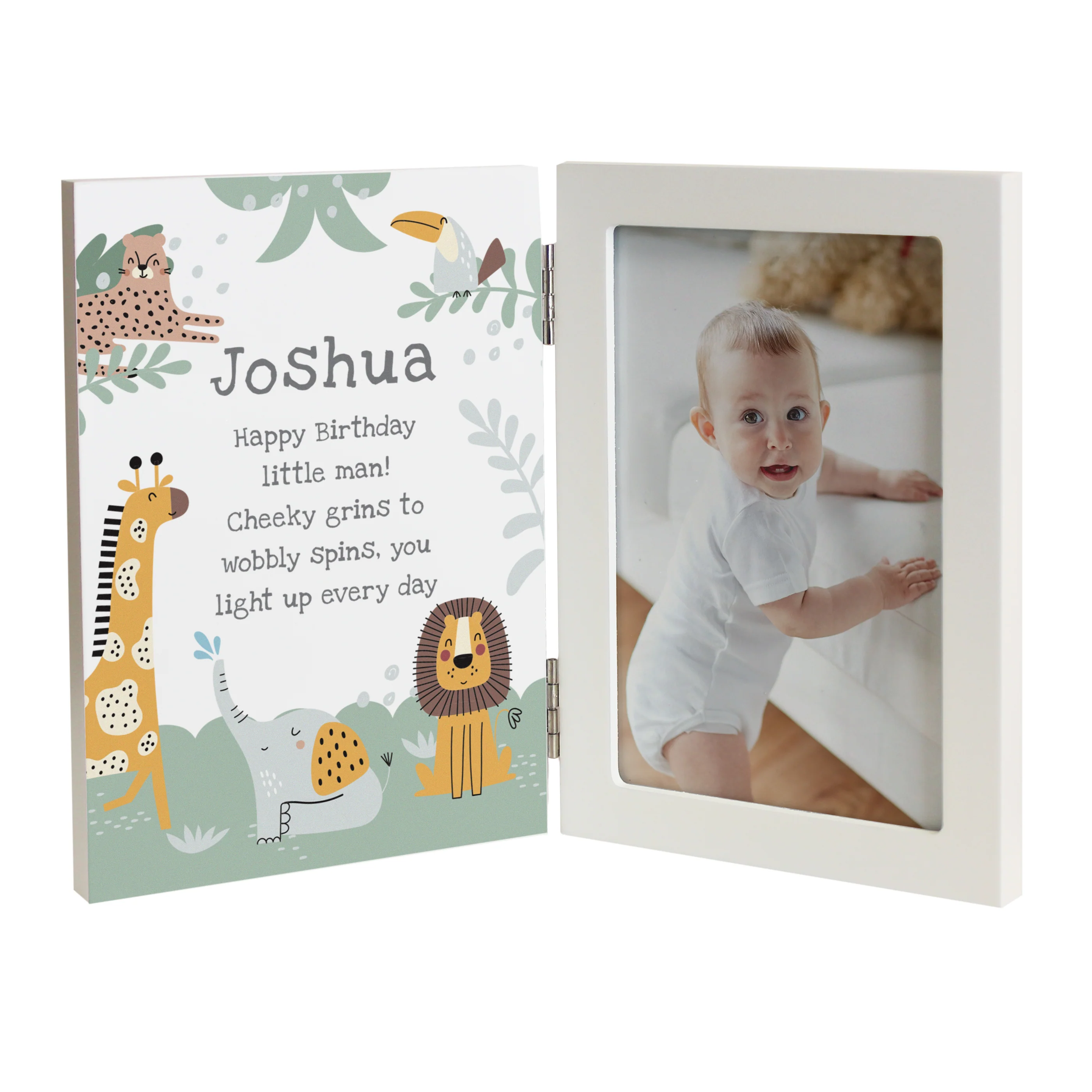 Personalised Animals Wooden Hinged 6x4 Photo Frame - Image 5