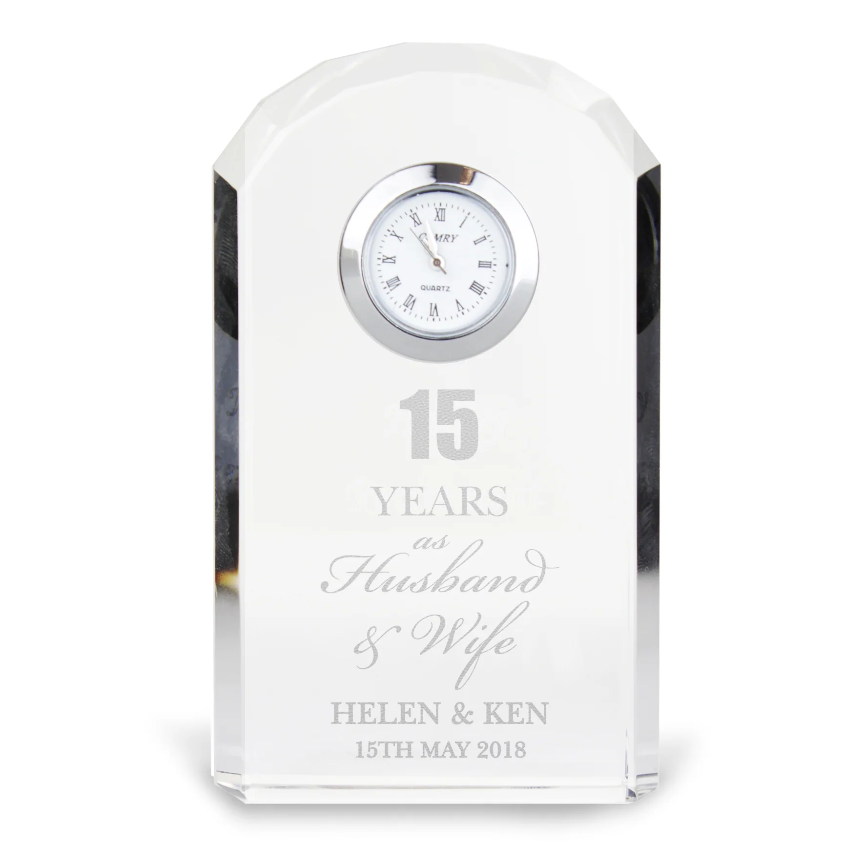 Personalised Anniversary Crystal Clock - Image 2