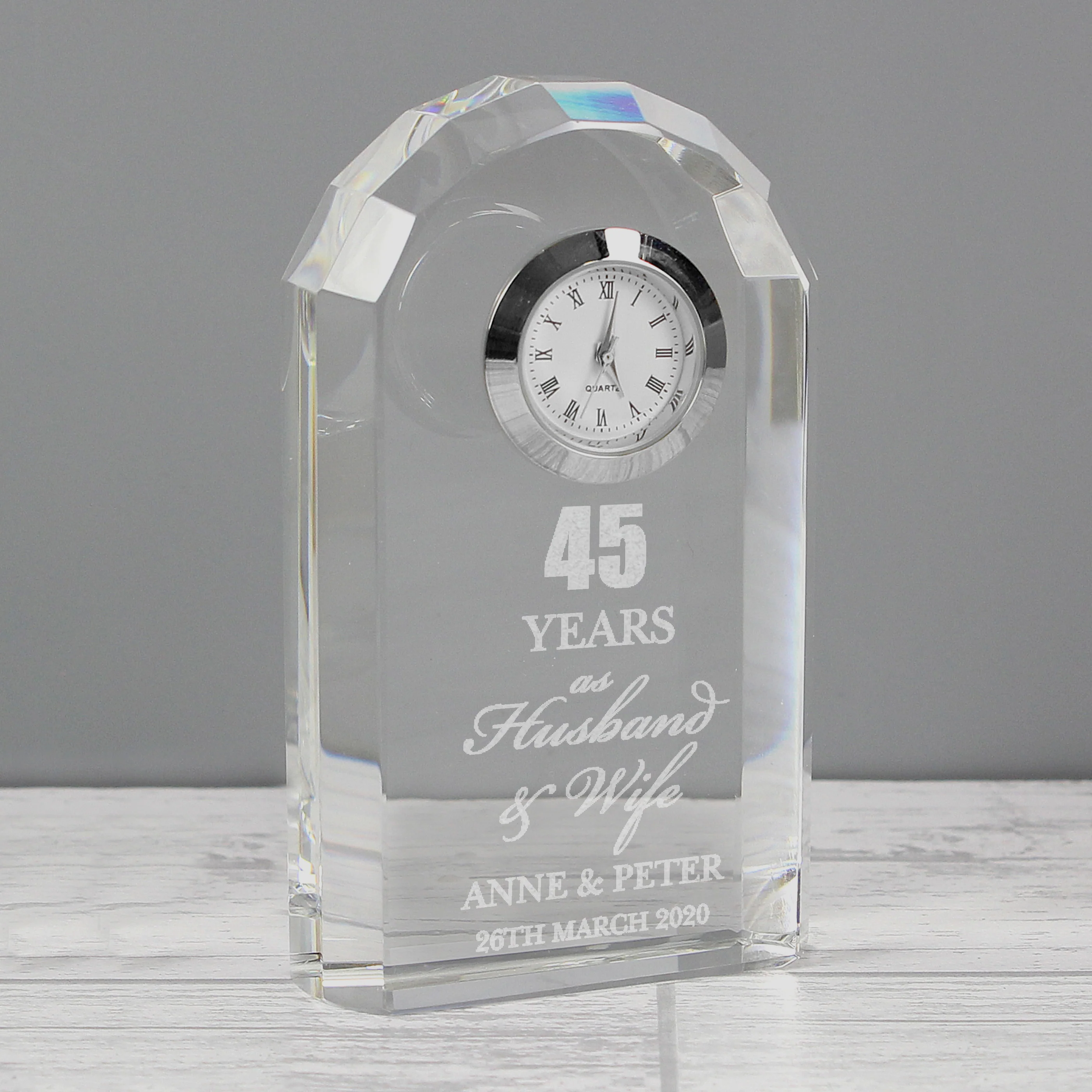 Personalised Anniversary Crystal Clock - Image 5
