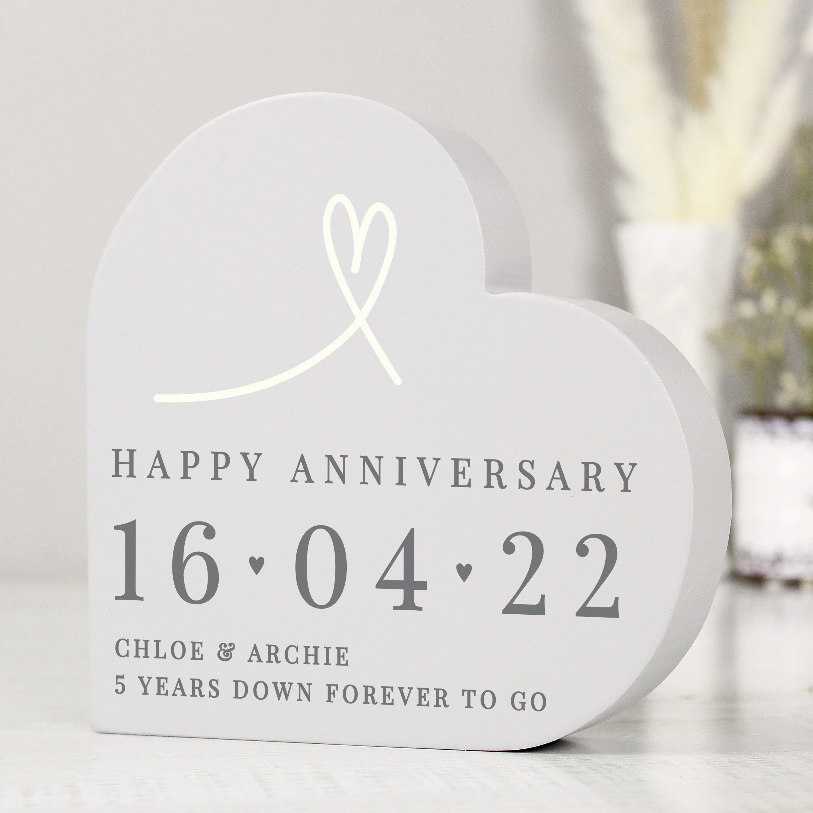 Personalised Anniversary Heart Ornament - Image 6