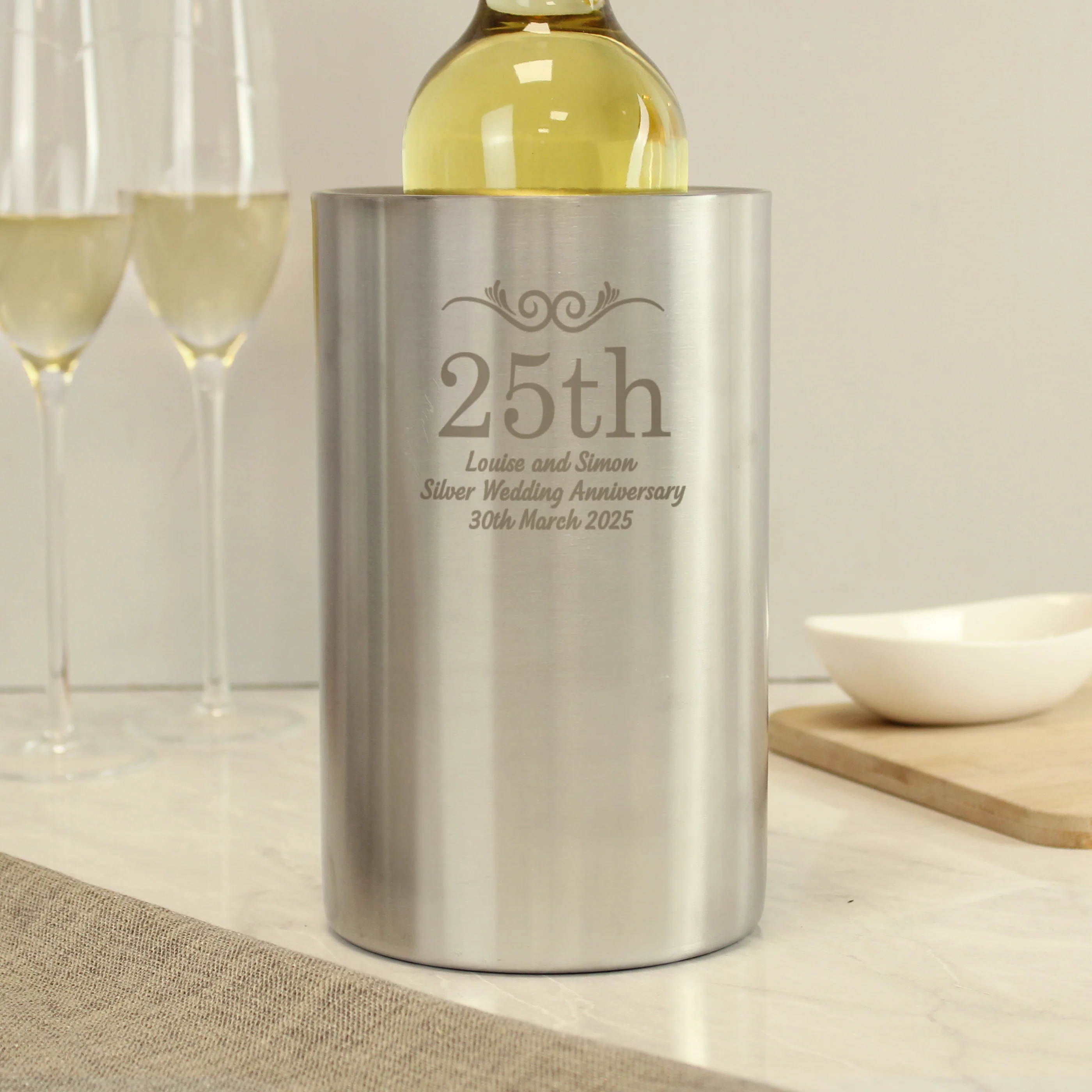 Personalised Anniversary Wine Cooler - Image 2