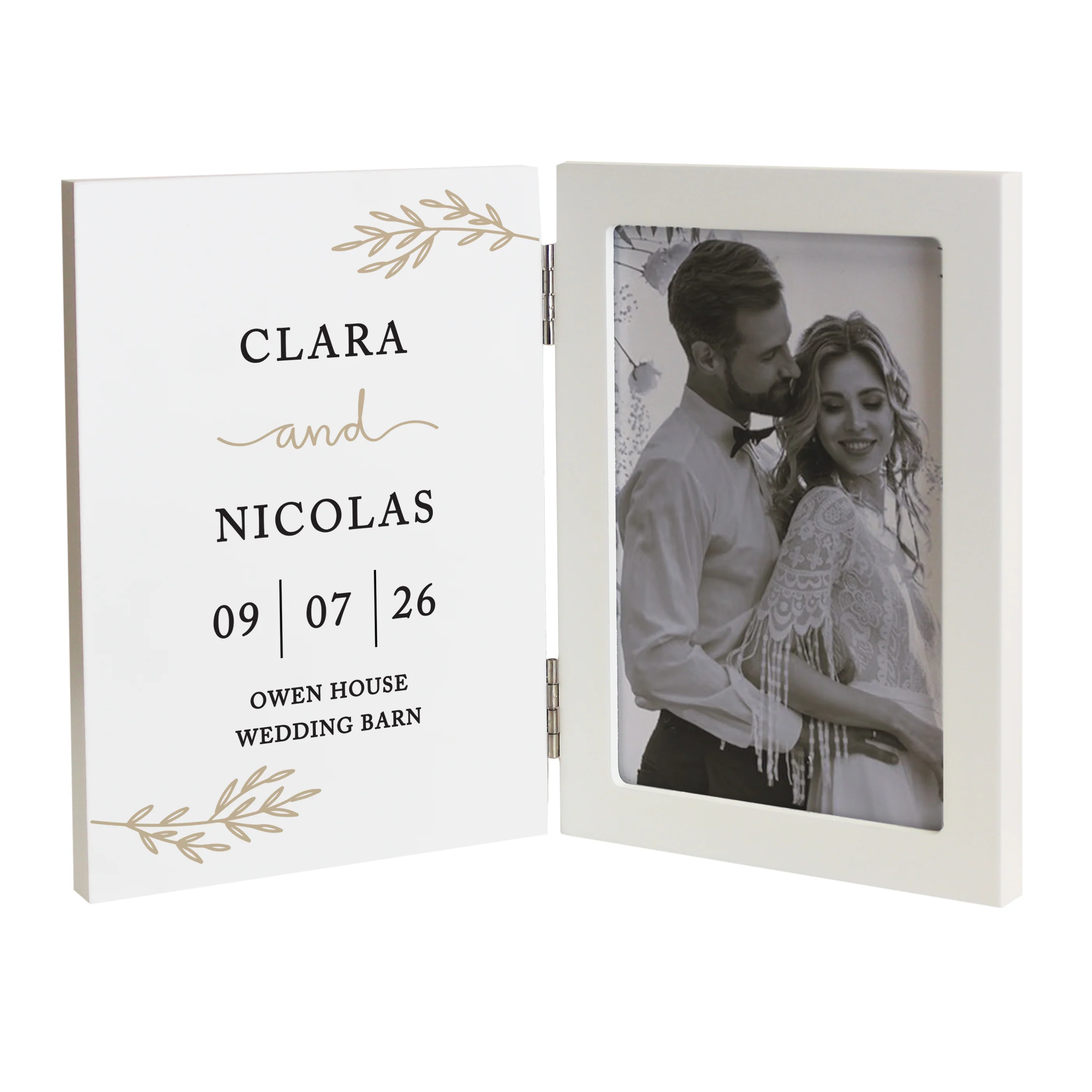 Personalised Anniversary Wooden Hinged 6x4 Photo Frame - Image 5