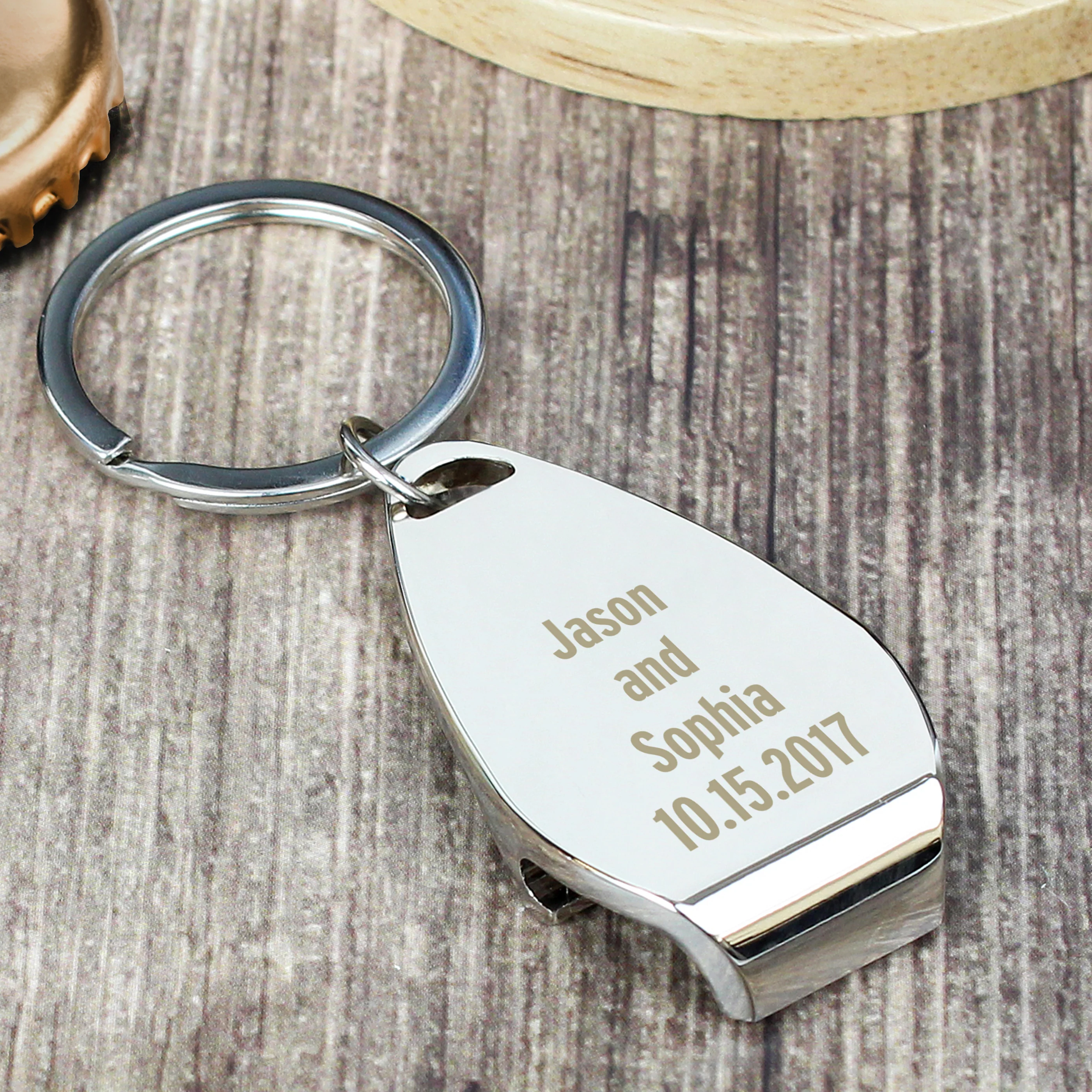 Personalised Any Message Bottle Opener Keyring - Image 11