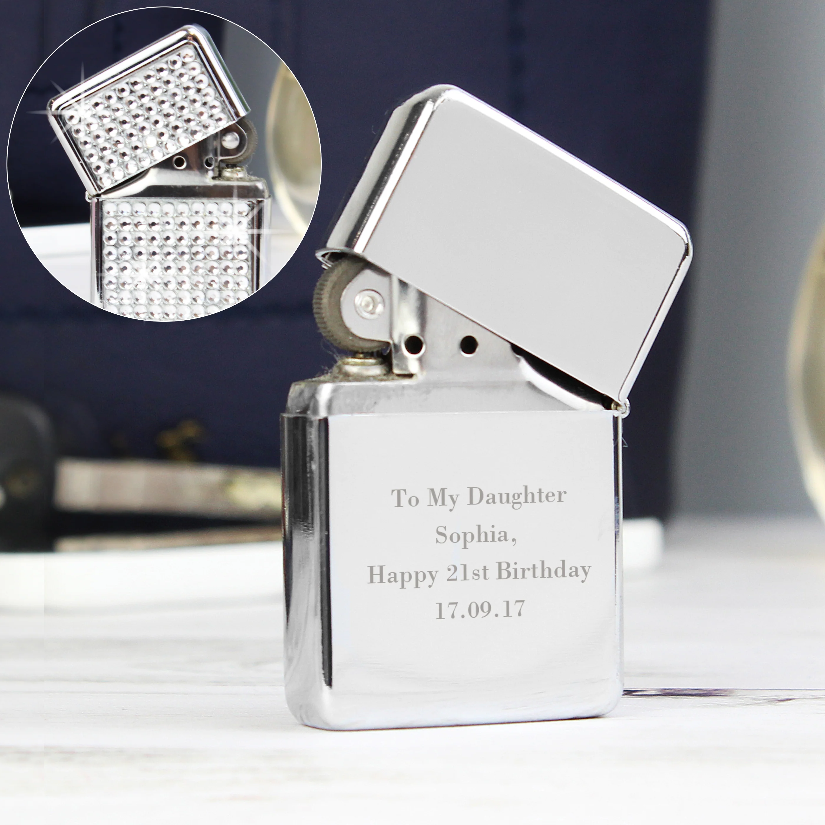 Personalised Any Message Diamante Lighter - Image 3