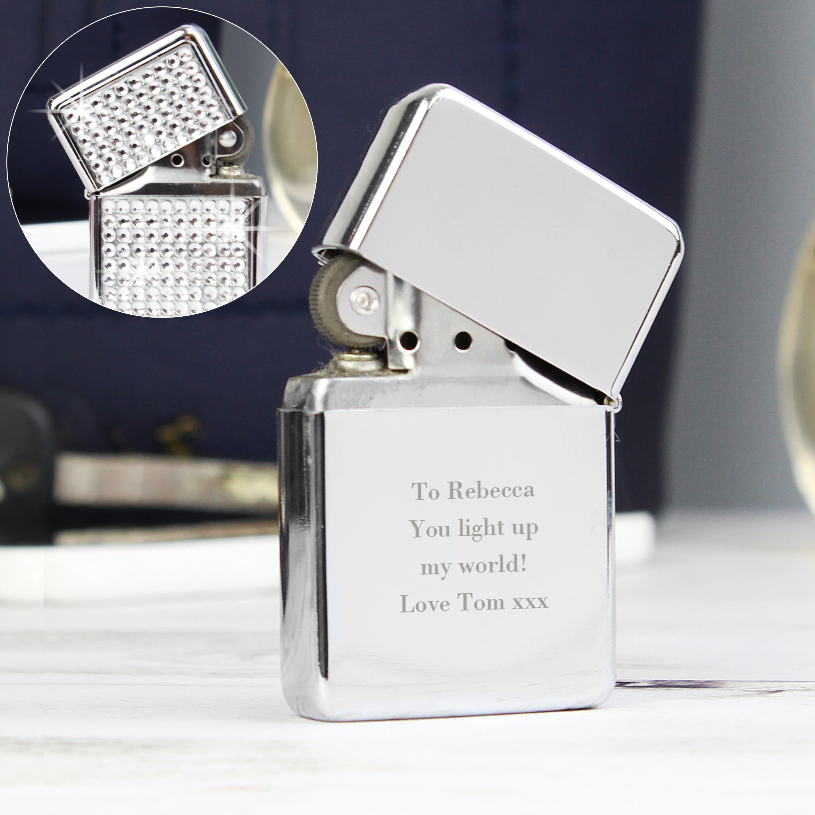 Personalised Any Message Diamante Lighter - Image 4