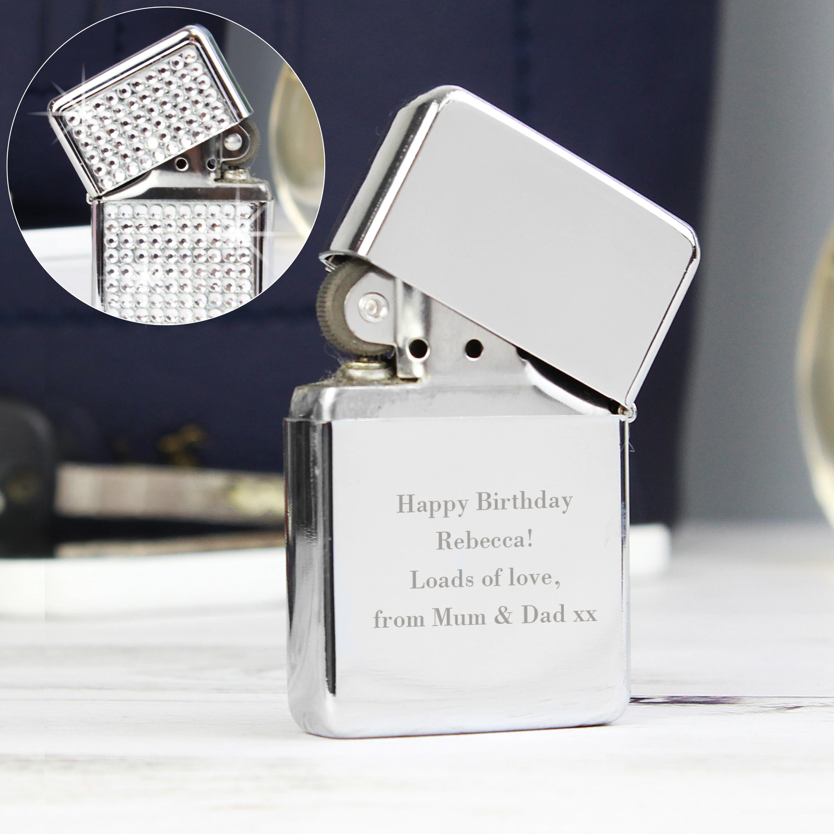Personalised Any Message Diamante Lighter - Image 6