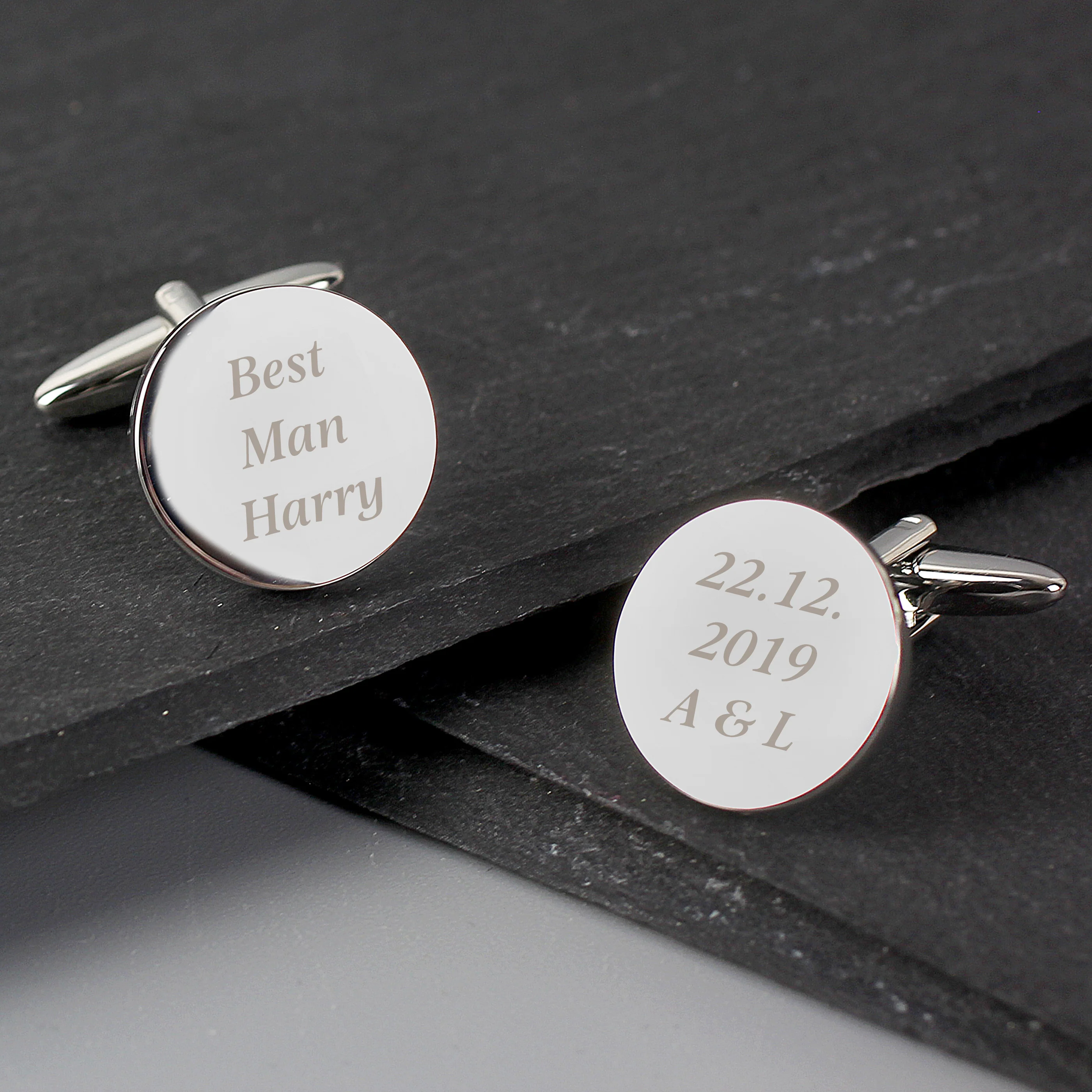 Personalised Any Message Round Cufflinks - Image 3
