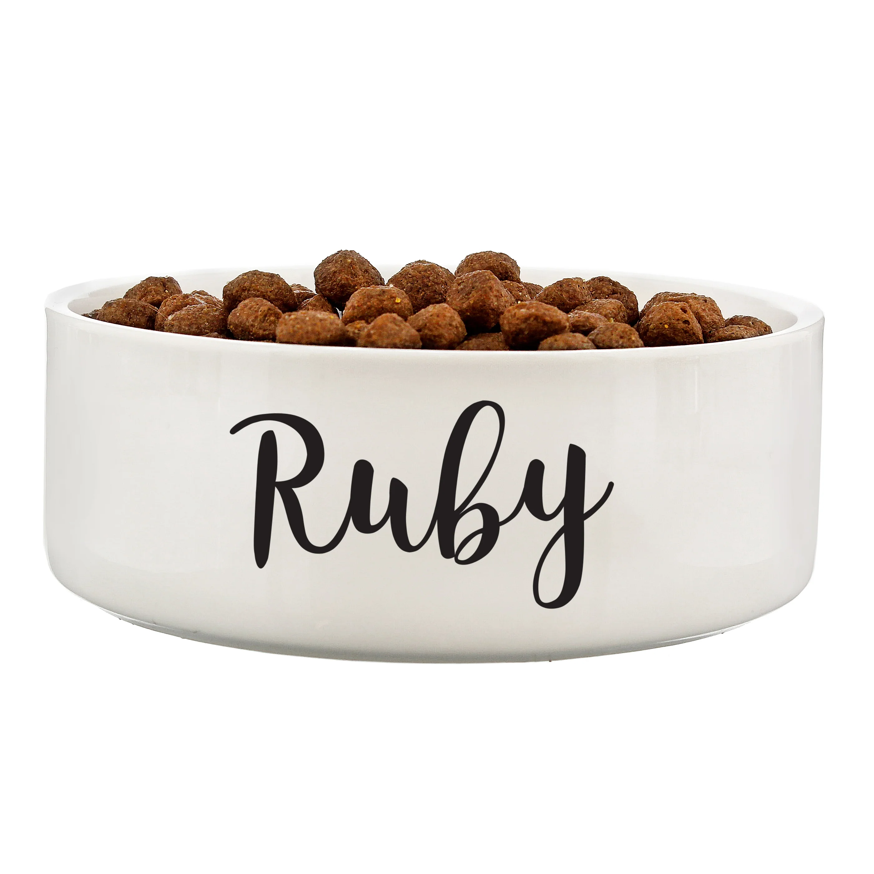 Personalised Any Name 14cm Medium White Pet Bowl - Image 2
