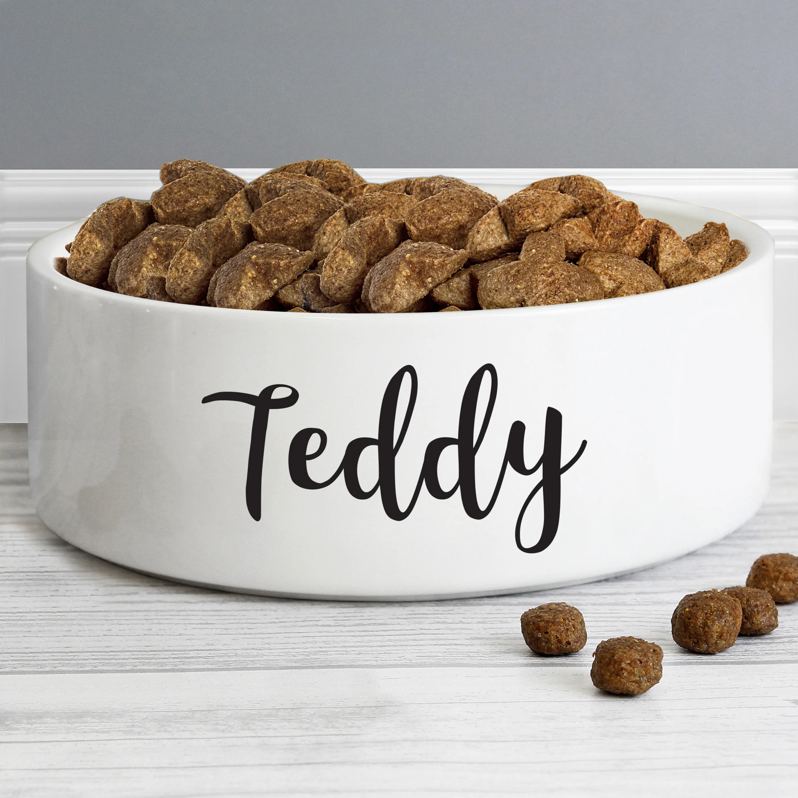 Personalised Any Name 14cm Medium White Pet Bowl - Image 3