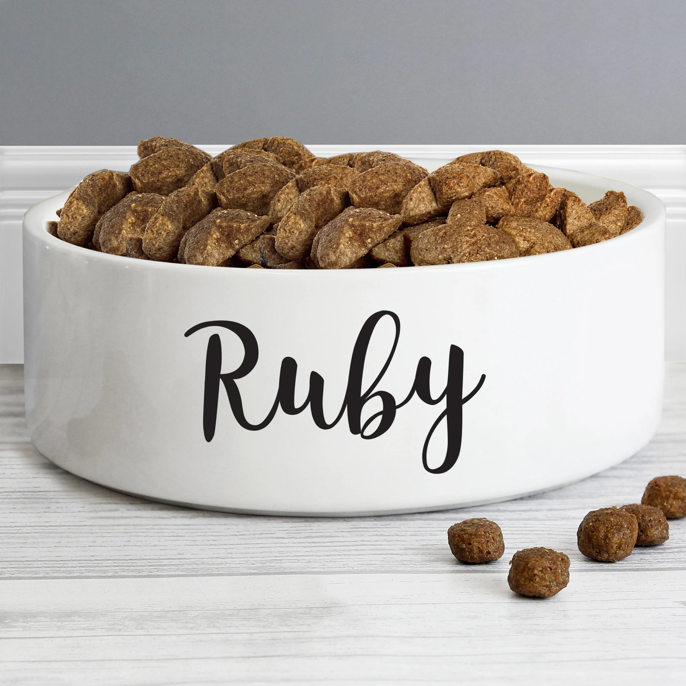 Personalised Any Name 14cm Medium White Pet Bowl - Image 5