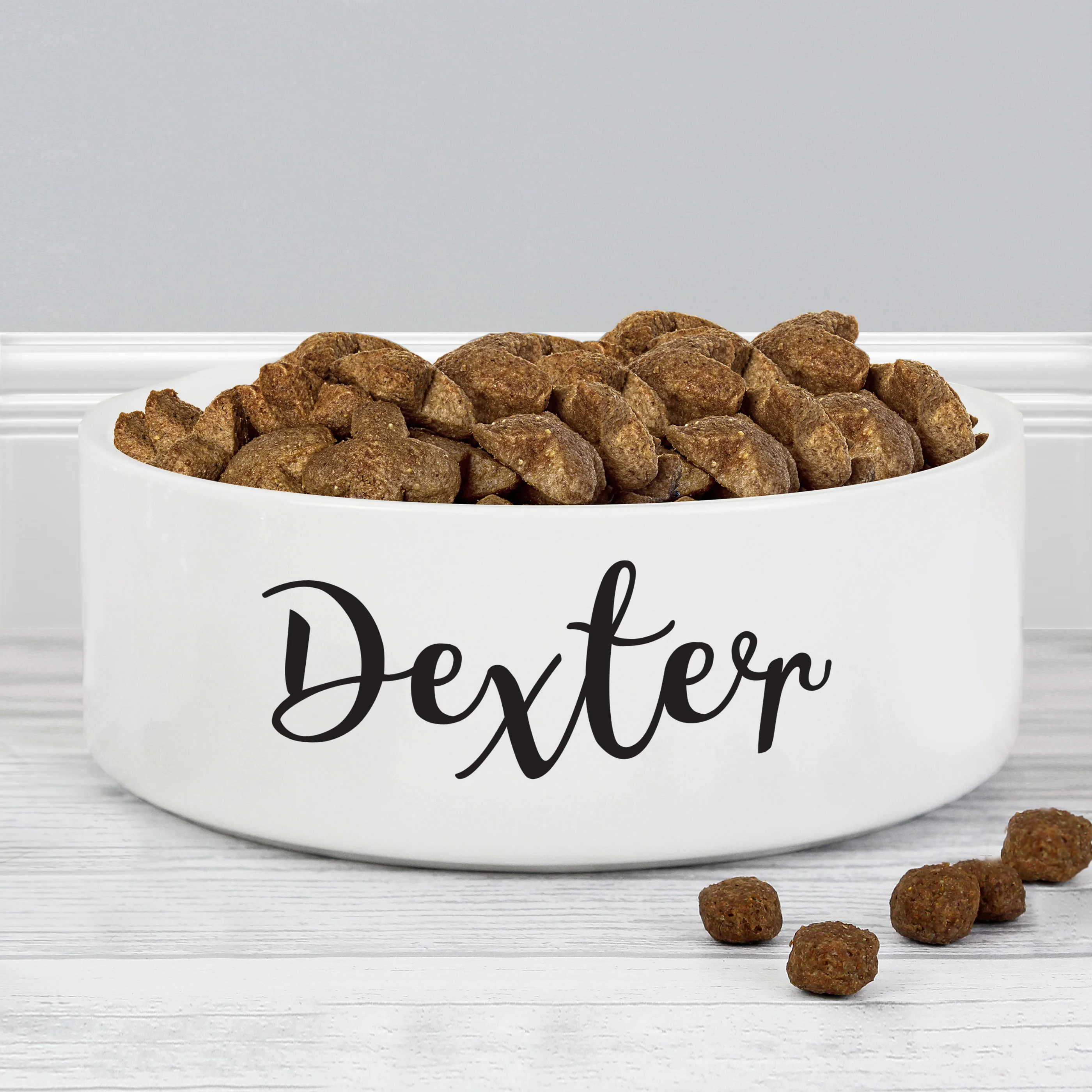 Personalised Any Name 14cm Medium White Pet Bowl - Image 6