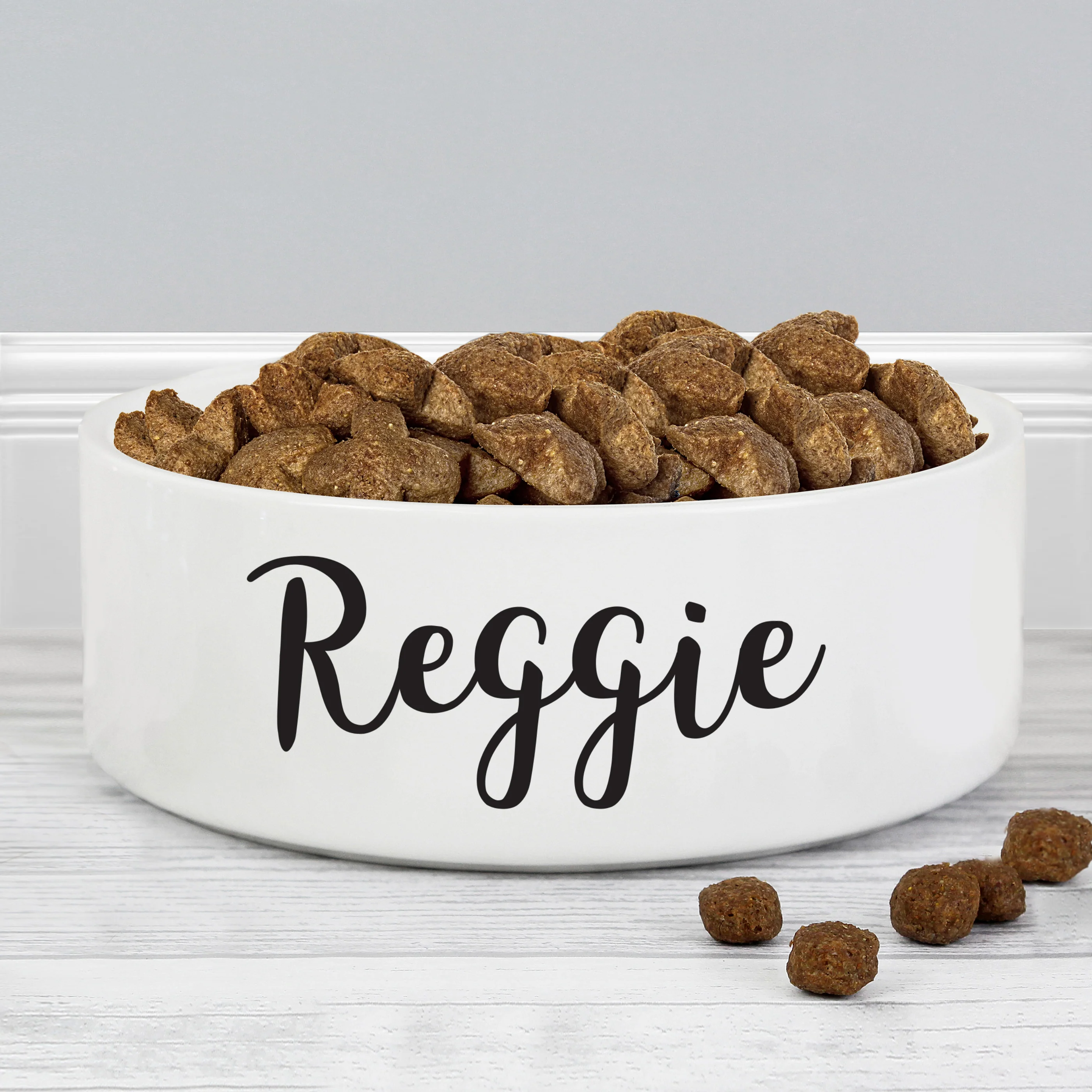 Personalised Any Name 14cm Medium White Pet Bowl - Image 7