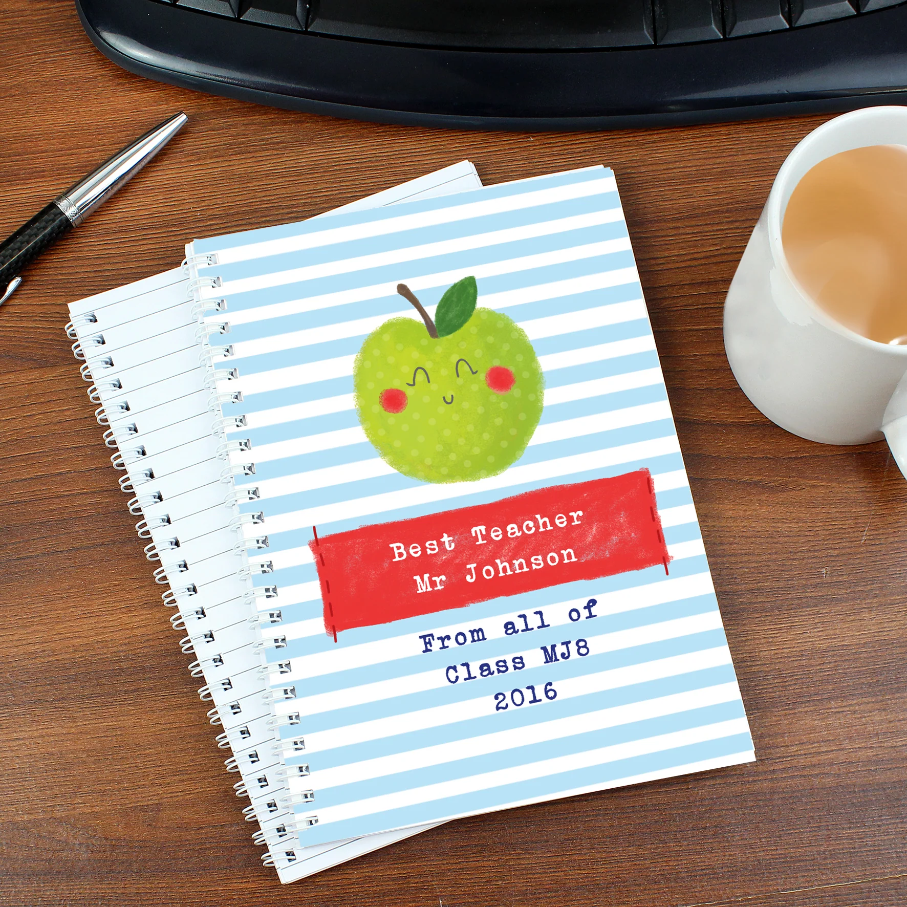 Personalised Apple for the Teacher A5 Notebook - Image 5