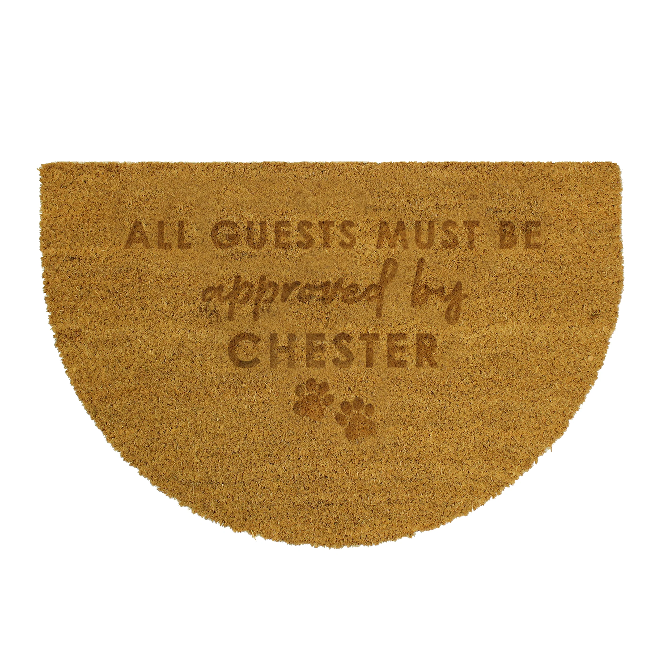 Personalised Approved By The Pet Half Moon Indoor Doormat - Image 5