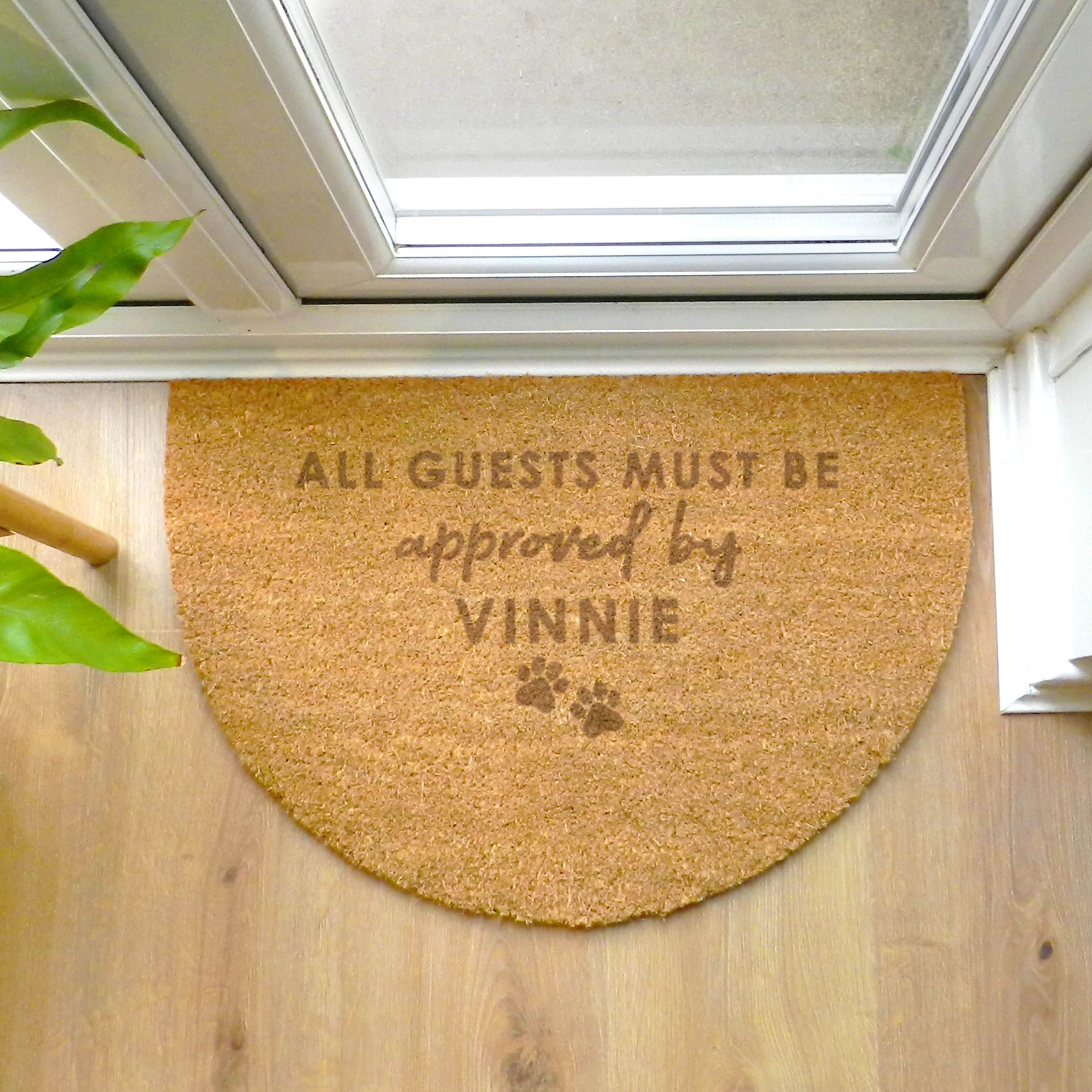 Personalised Approved By The Pet Half Moon Indoor Doormat - Image 6