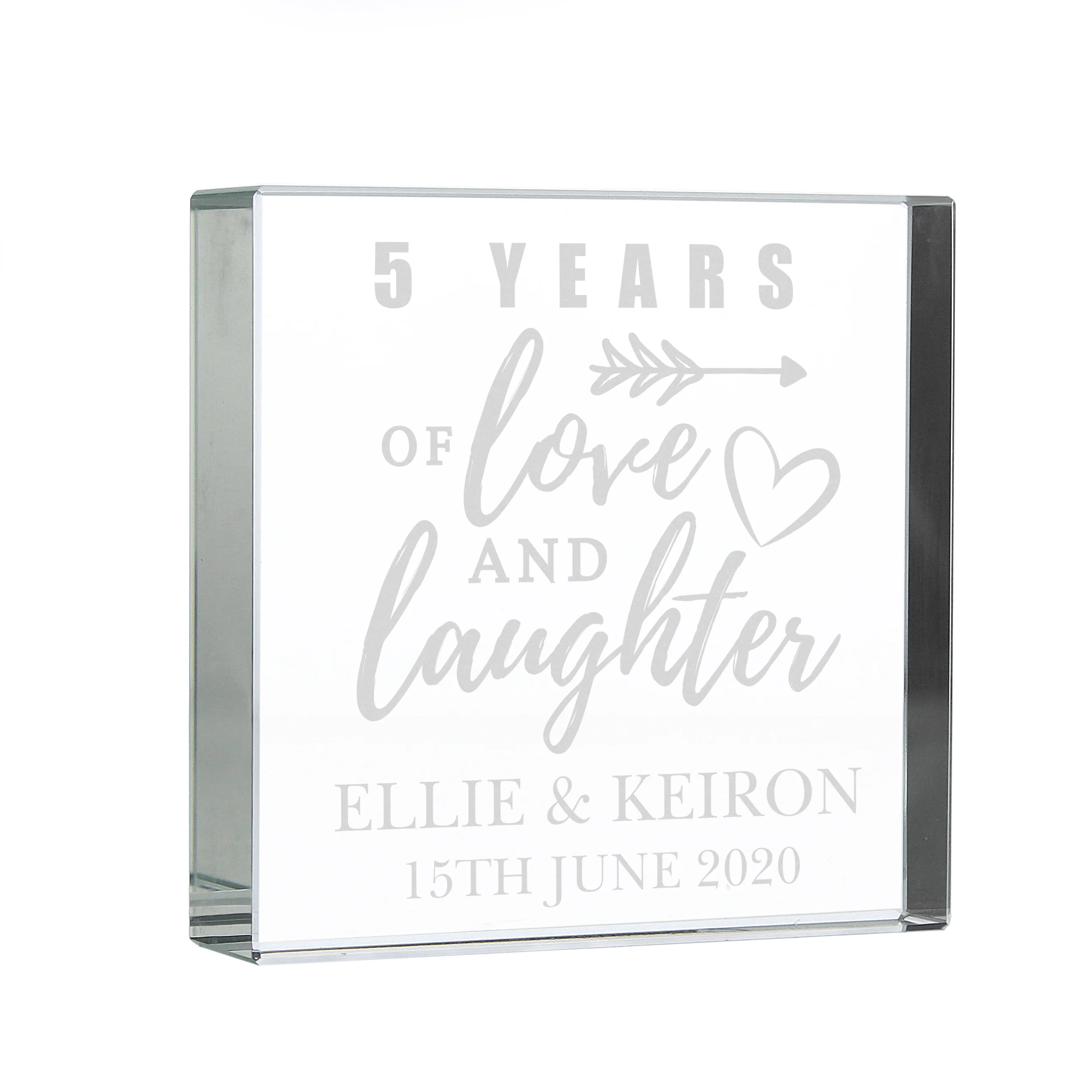 Personalised Arrow Anniversary Crystal Token - Image 2