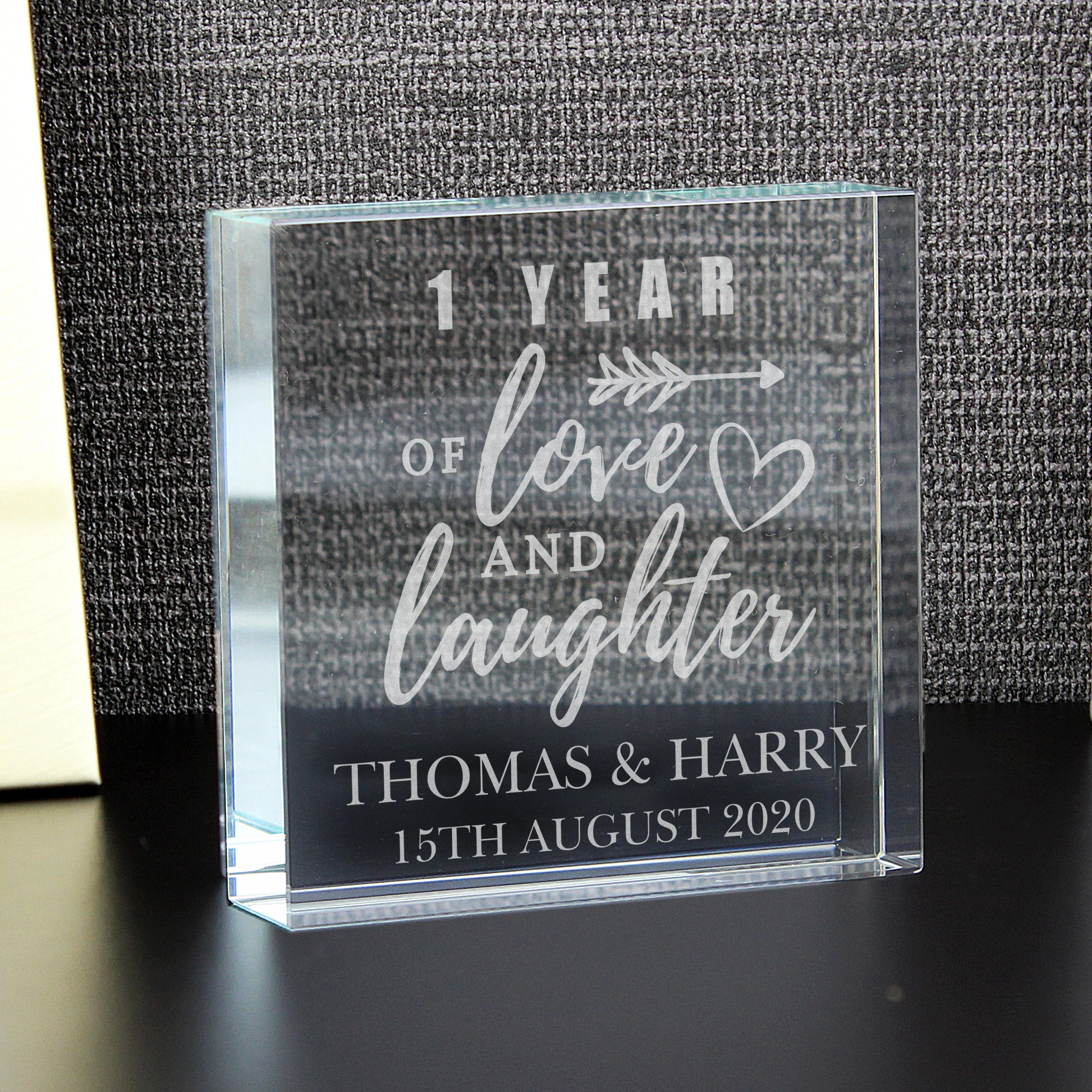 Personalised Arrow Anniversary Crystal Token - Image 4