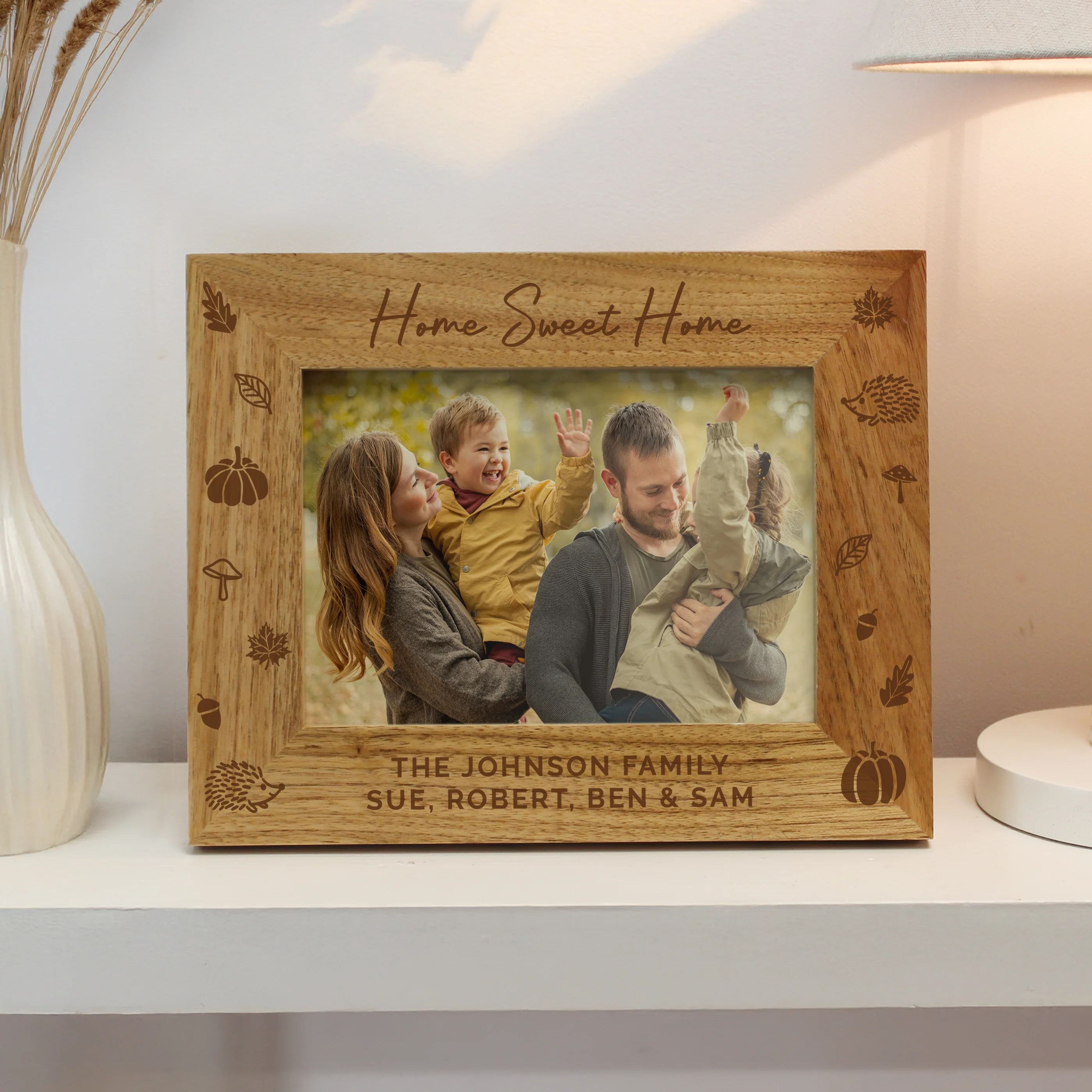 Personalised Autumn 6x4 Wooden Photo Frame - Image 2