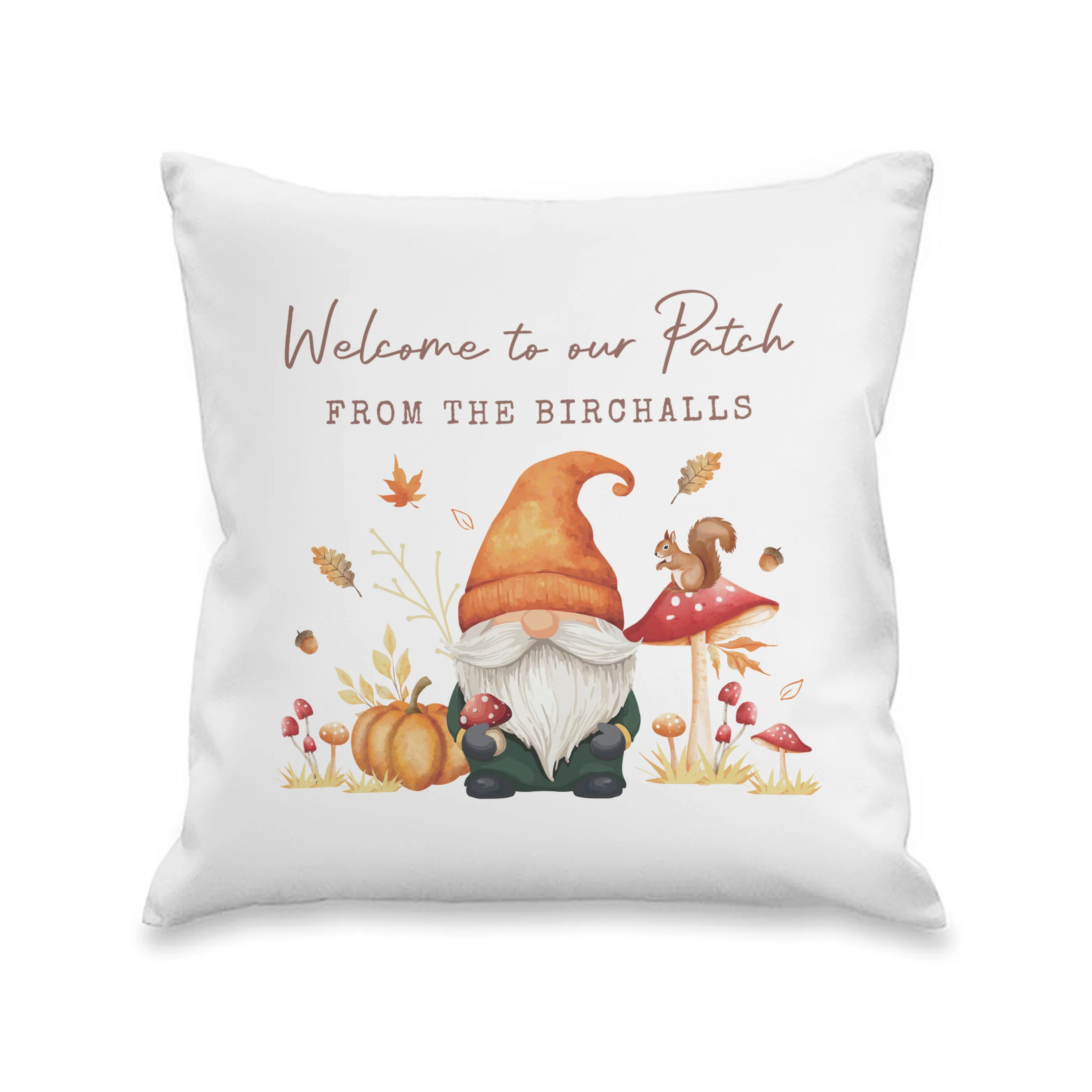 Personalised Autumn Gonk Cushion - Image 4