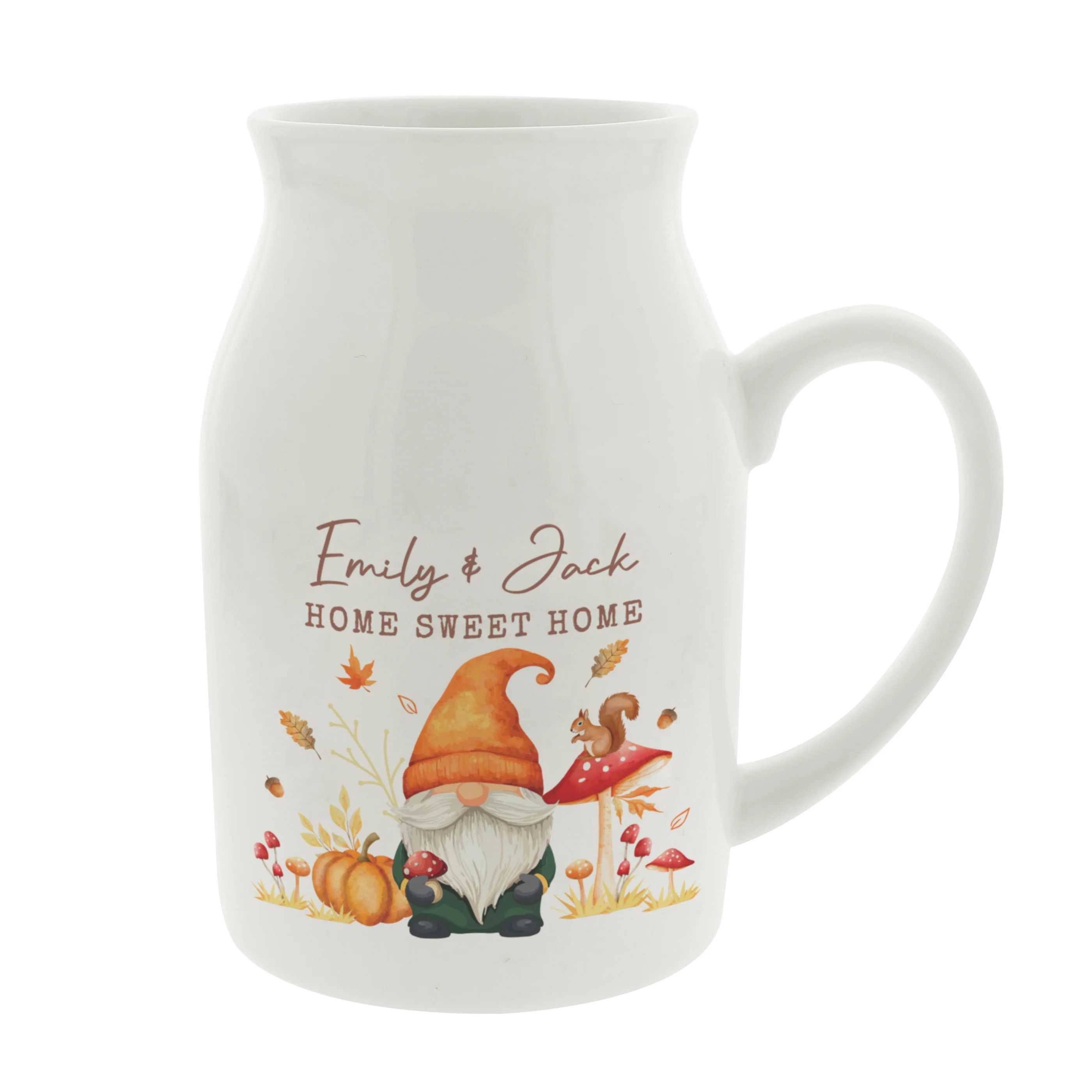 Personalised Autumn Gonk Flower Jug Vase - Image 4