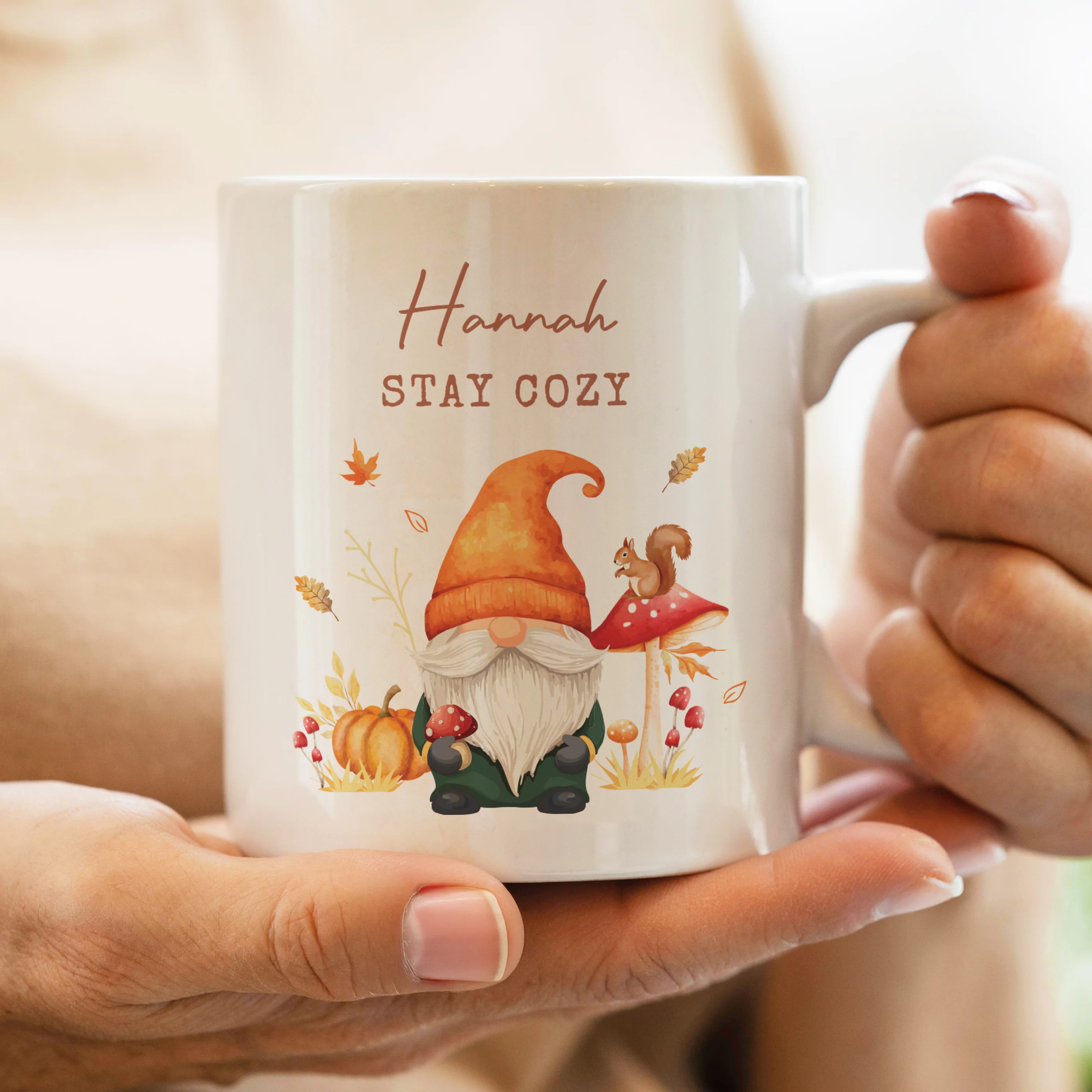 Personalised Autumn Gonk Mug - Image 2