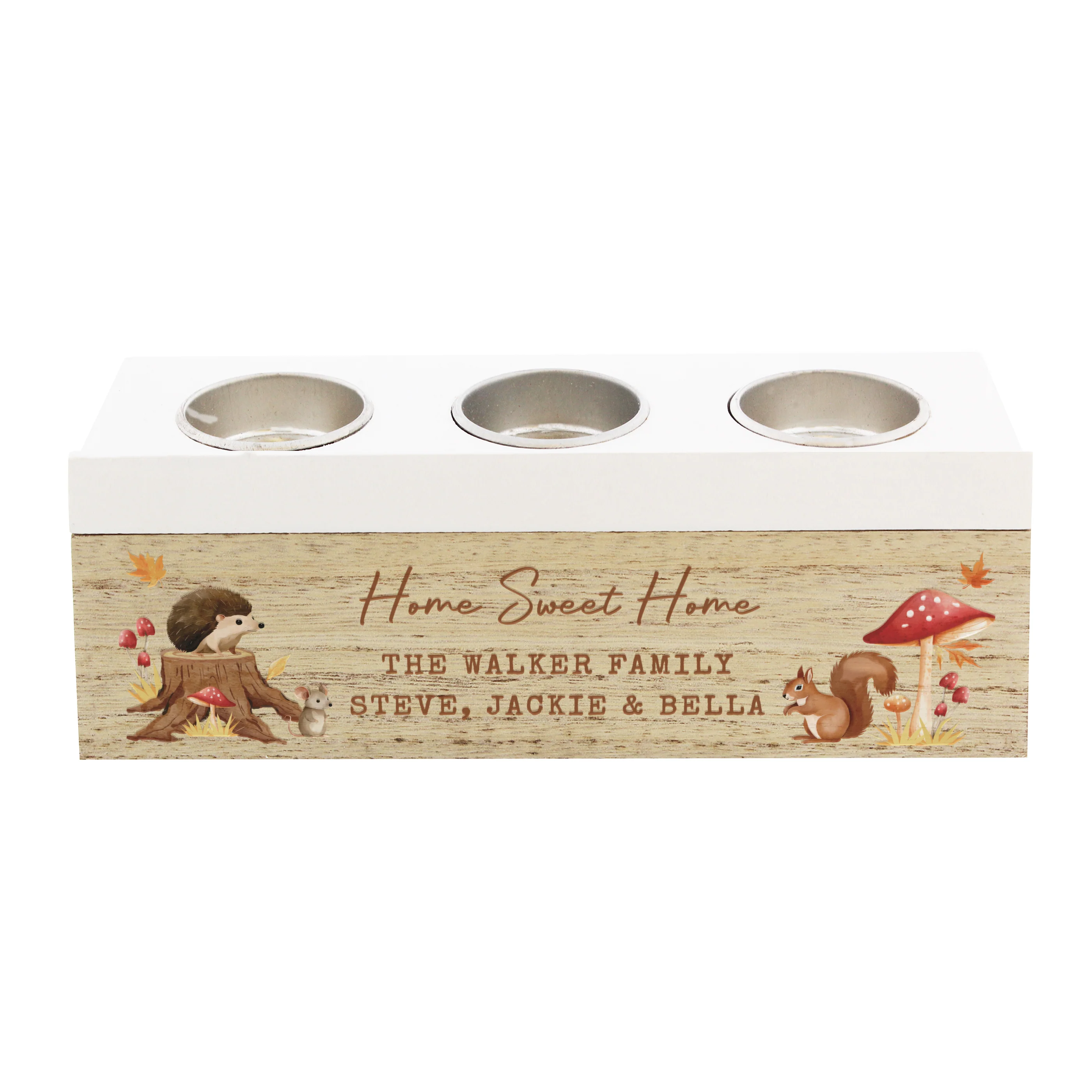 Personalised Autumn Triple Tea Light Box - Image 4