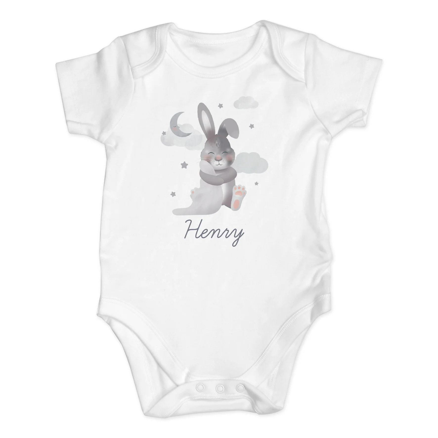 Personalised Baby Bunny 0-3 Months Baby Vest - Image 2