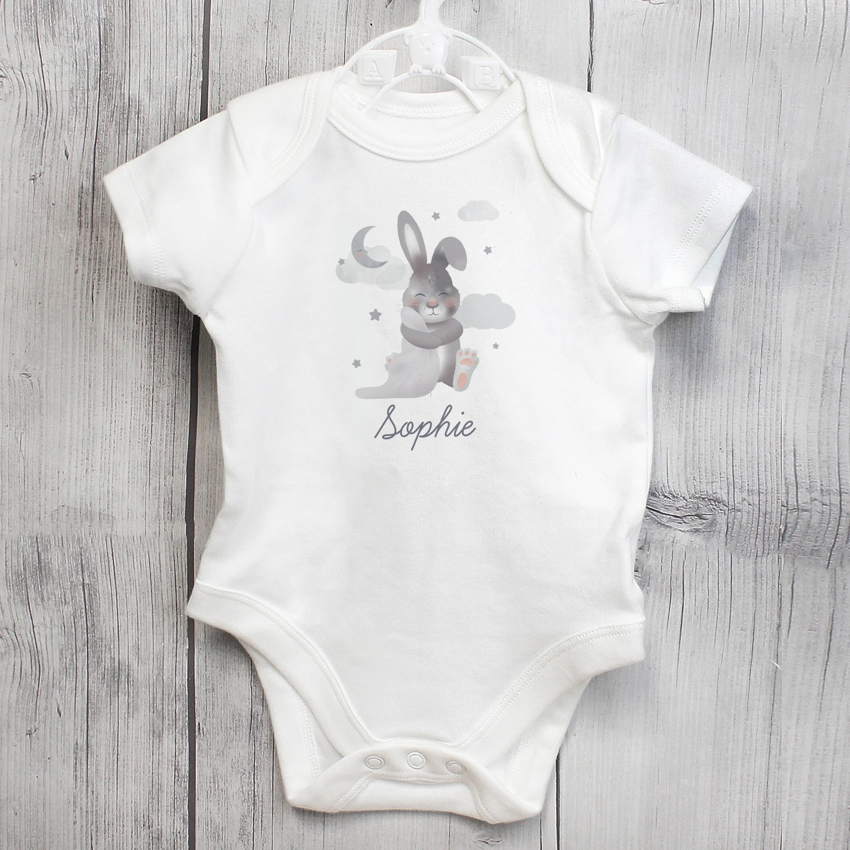Personalised Baby Bunny 0-3 Months Baby Vest - Image 4