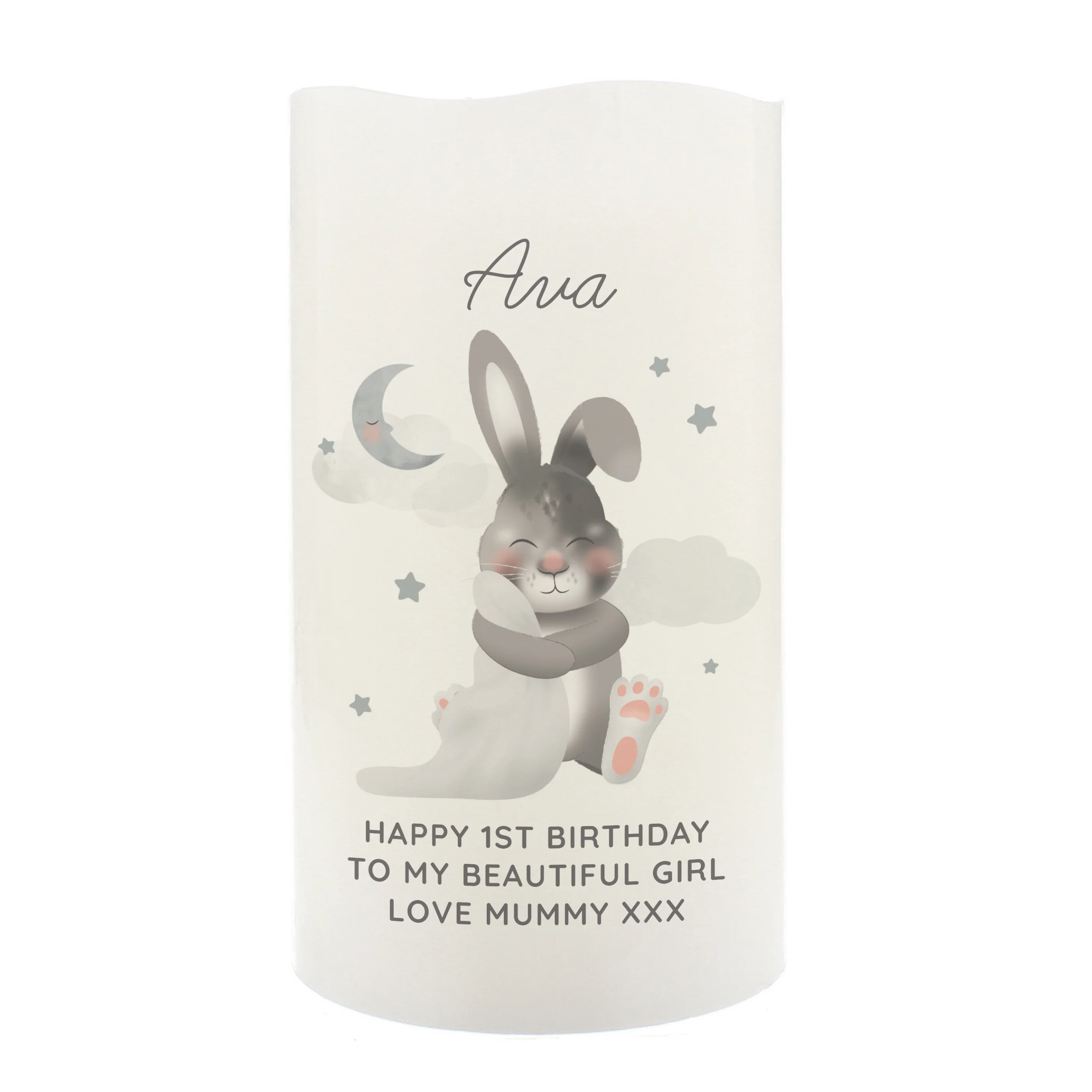 Personalised Baby Bunny LED Candle - Image 2
