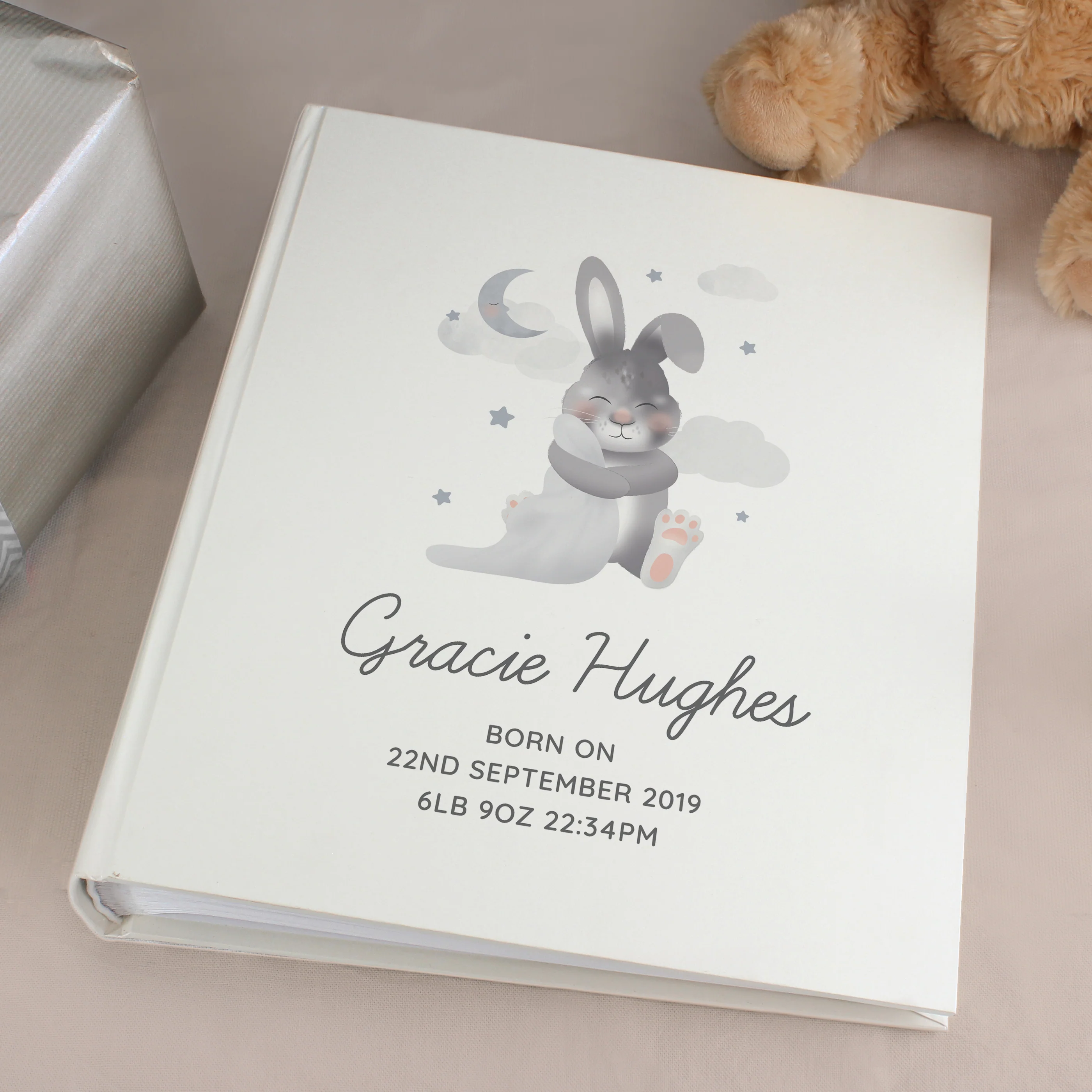Personalised Baby Bunny Square Photo Album - Image 4
