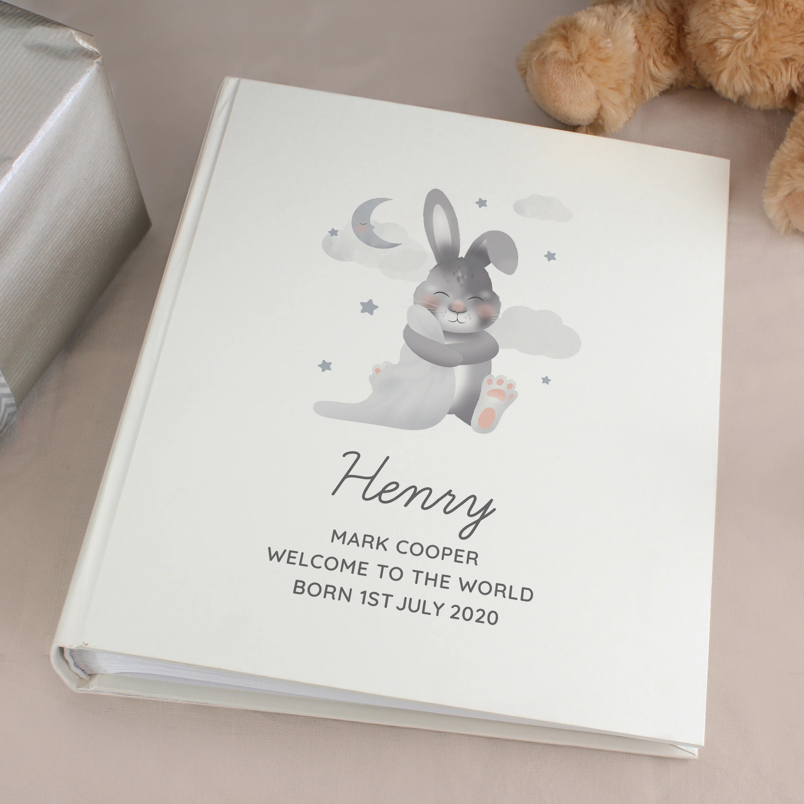 Personalised Baby Bunny Square Photo Album - Image 5