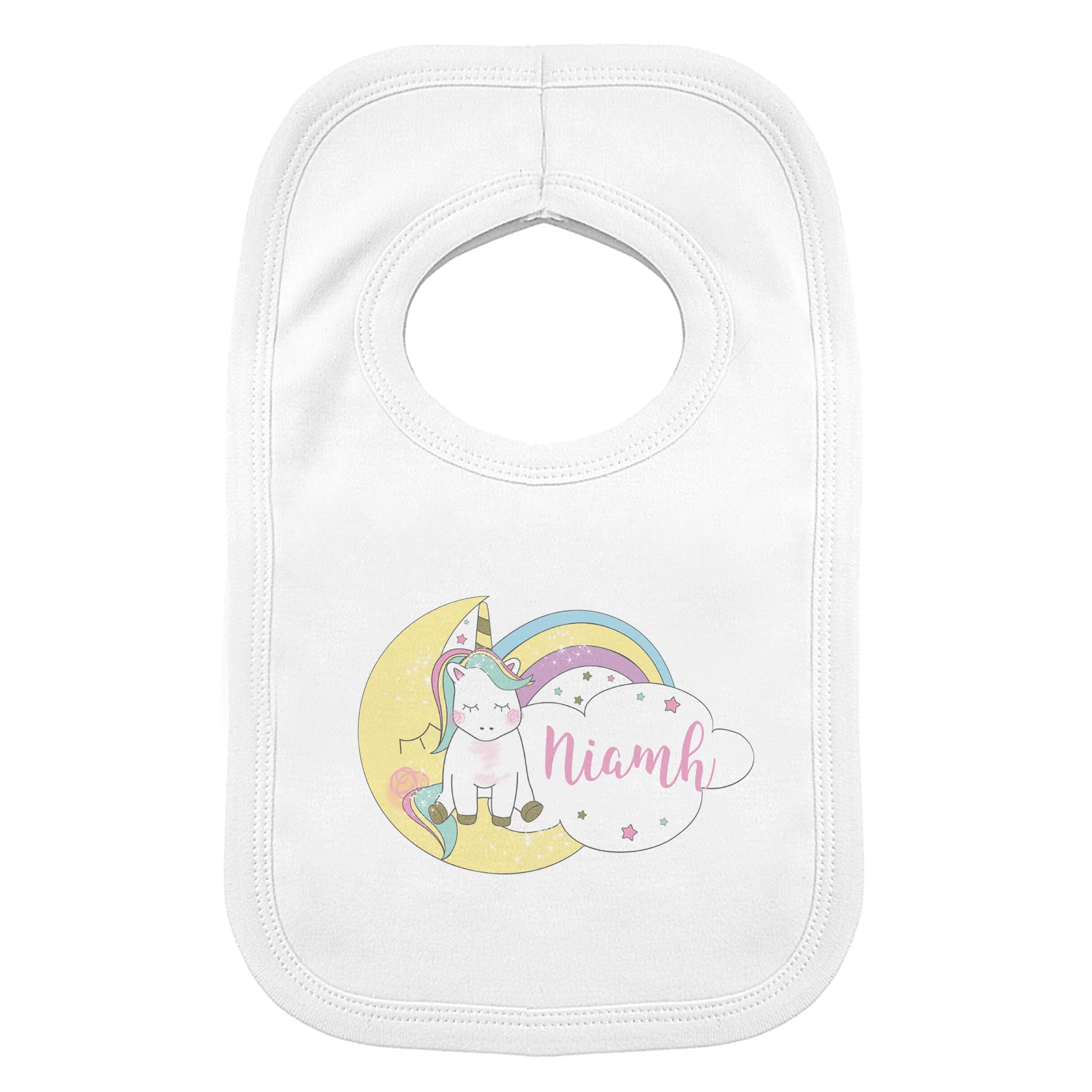 Personalised Baby Unicorn Bib - Image 2