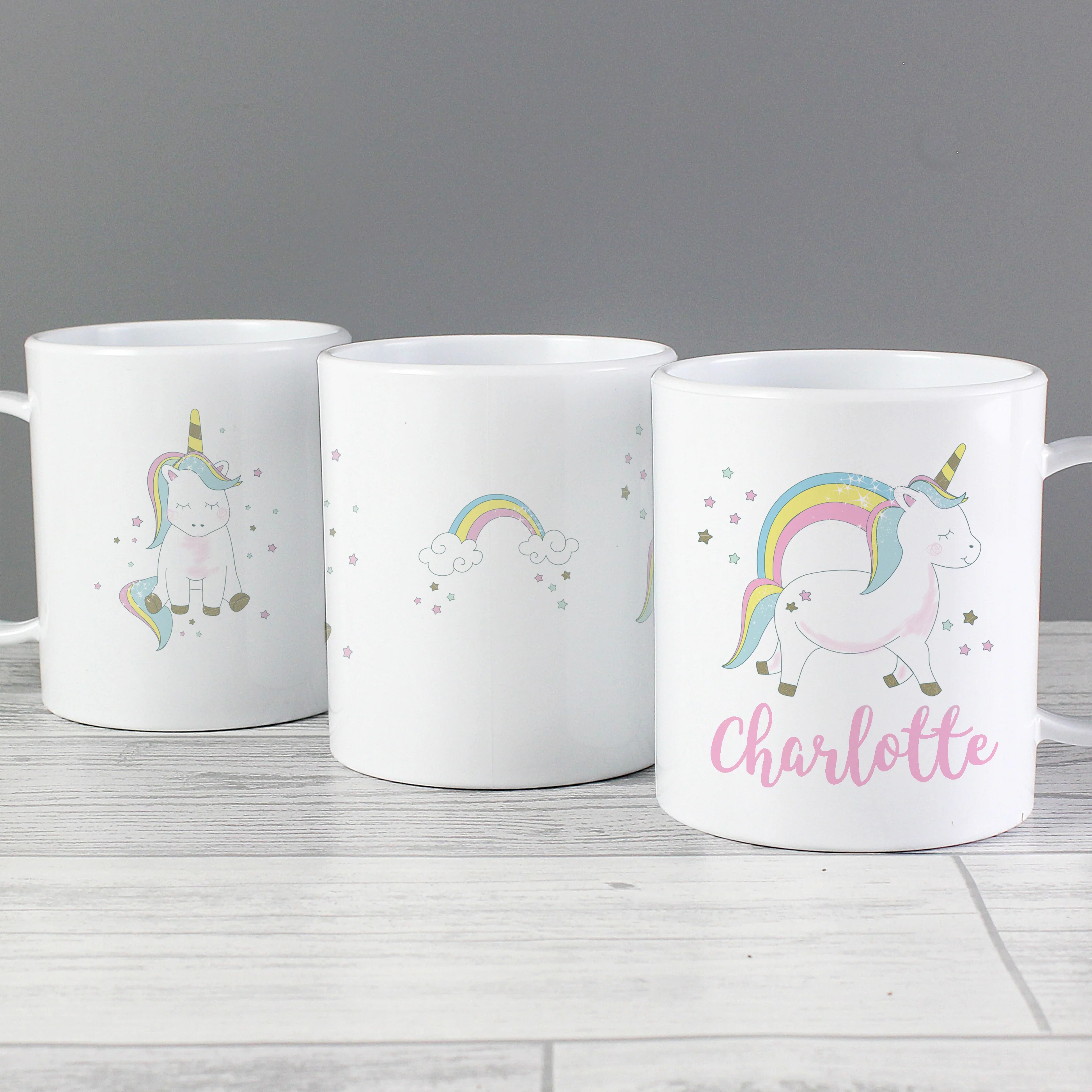 Personalised Baby Unicorn Plastic Mug - Image 3
