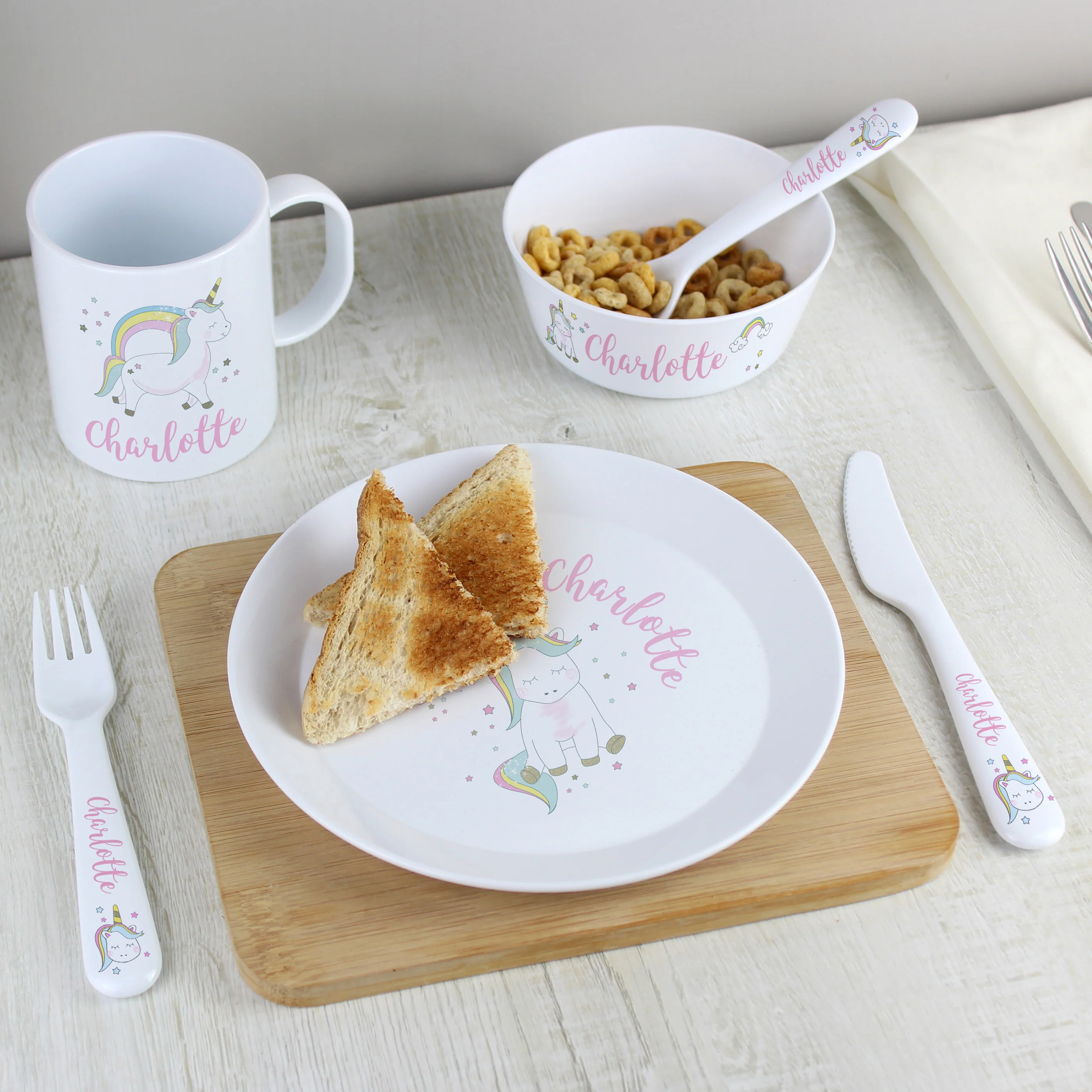 Personalised Baby Unicorn Plastic Plate - Image 7