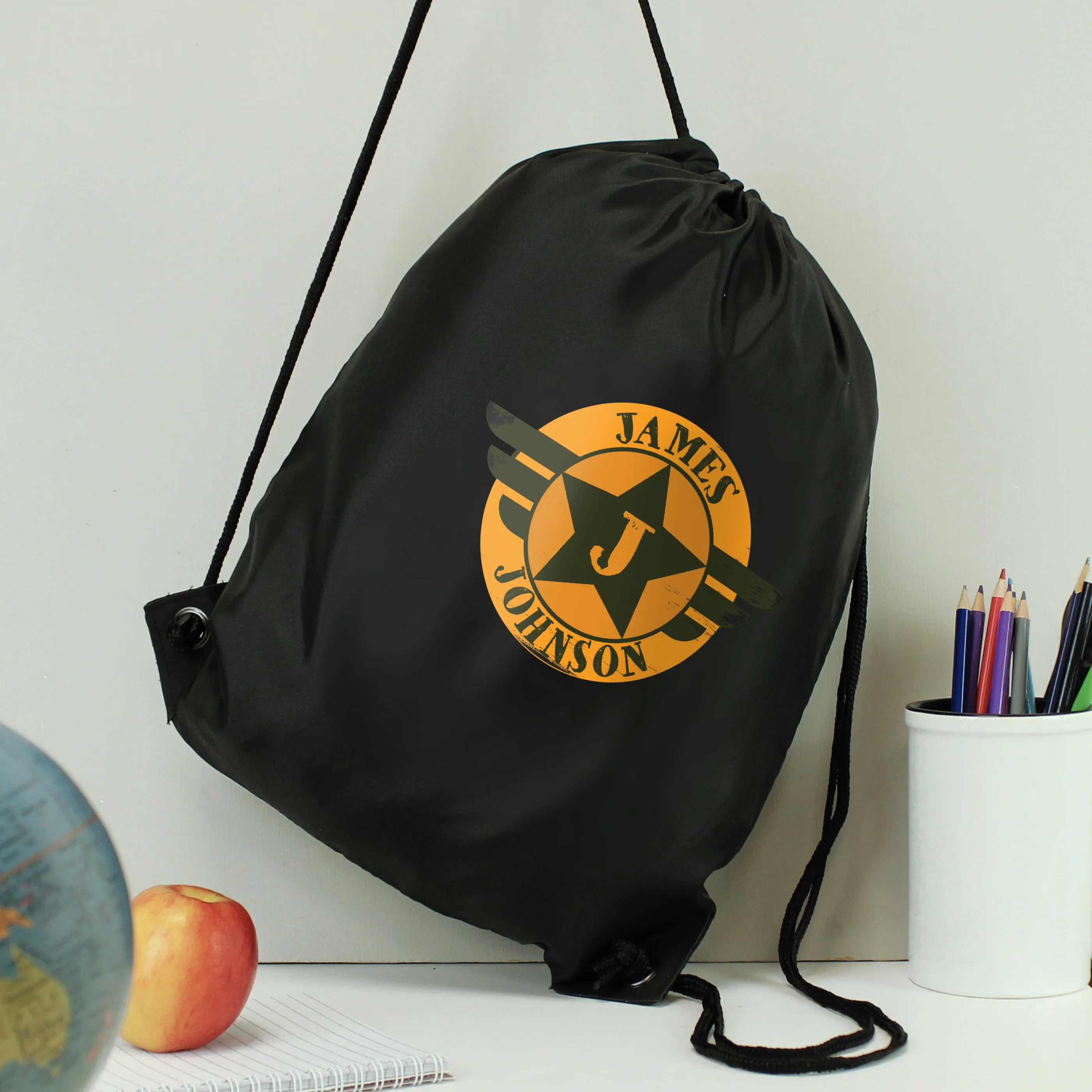 Personalised Badge Black Kit Bag - Image 3