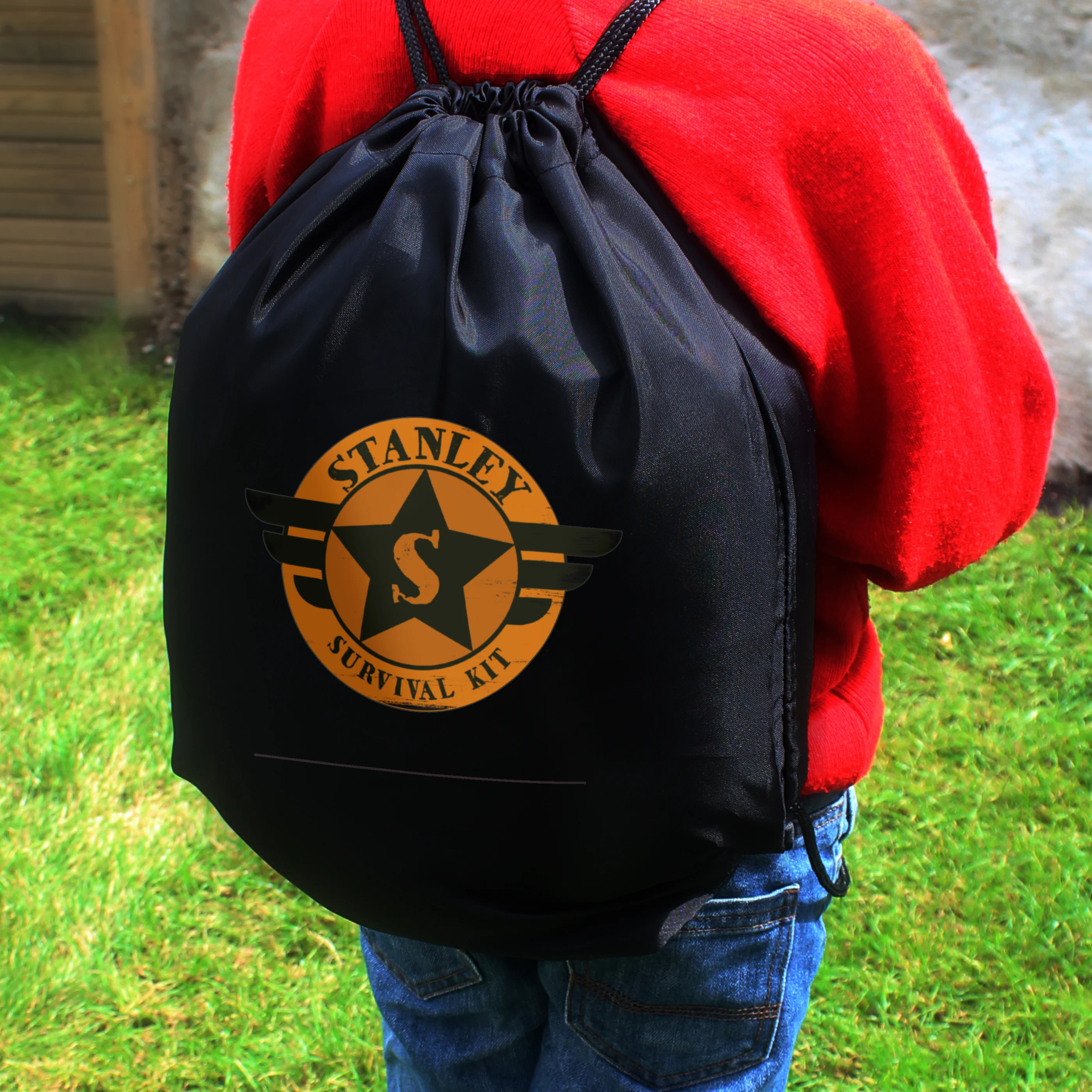 Personalised Badge Black Kit Bag - Image 7