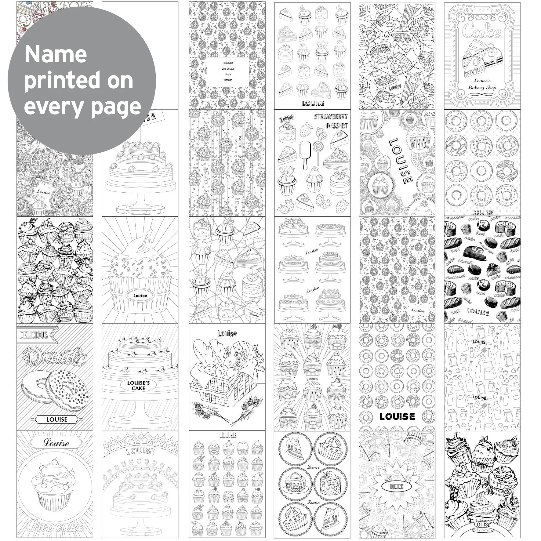 Personalised Baking Colouring Book - Image 6