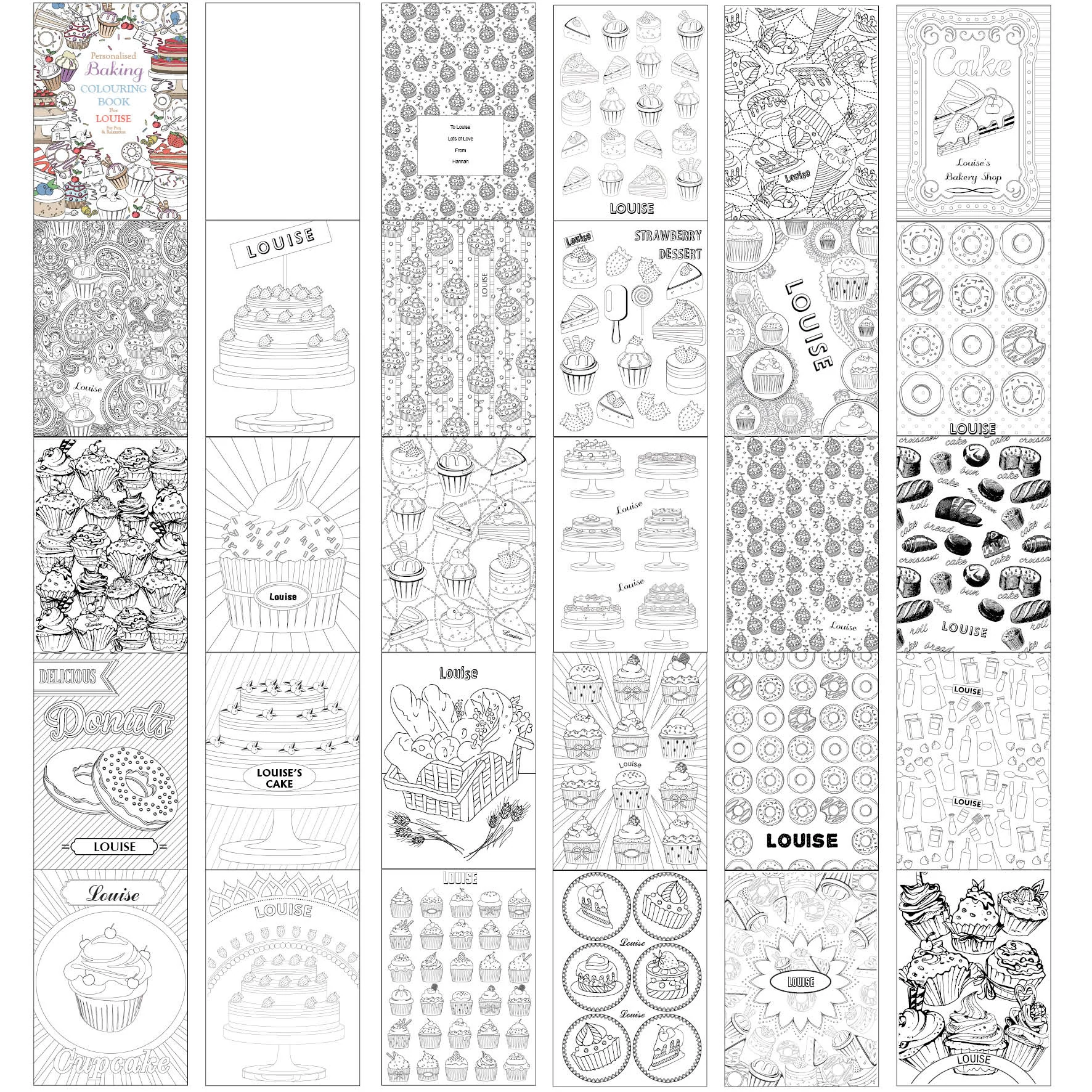 Personalised Baking Colouring Book - Image 7
