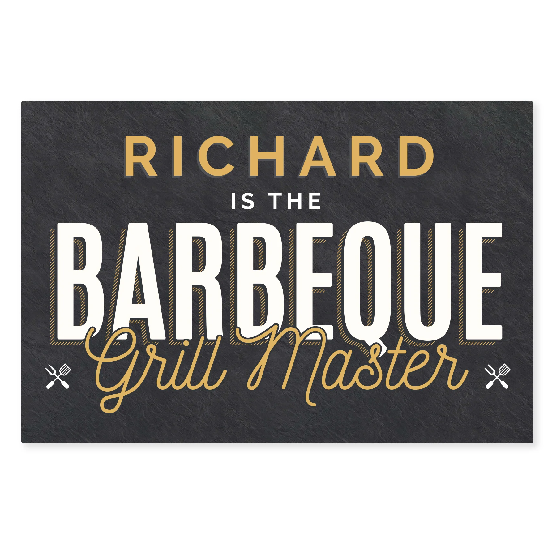Personalised BBQ Grill Master Metal Sign - Image 2