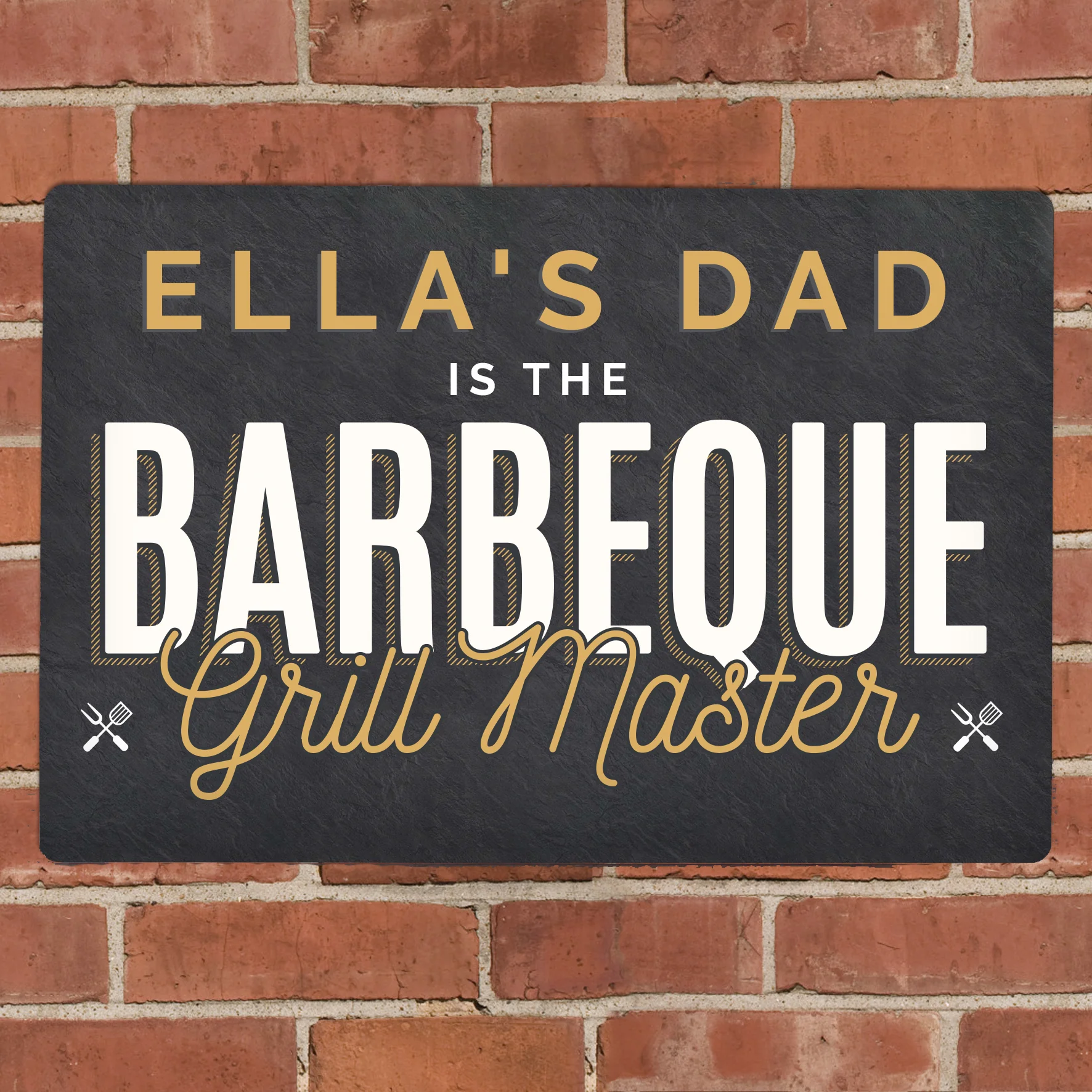 Personalised BBQ Grill Master Metal Sign - Image 3