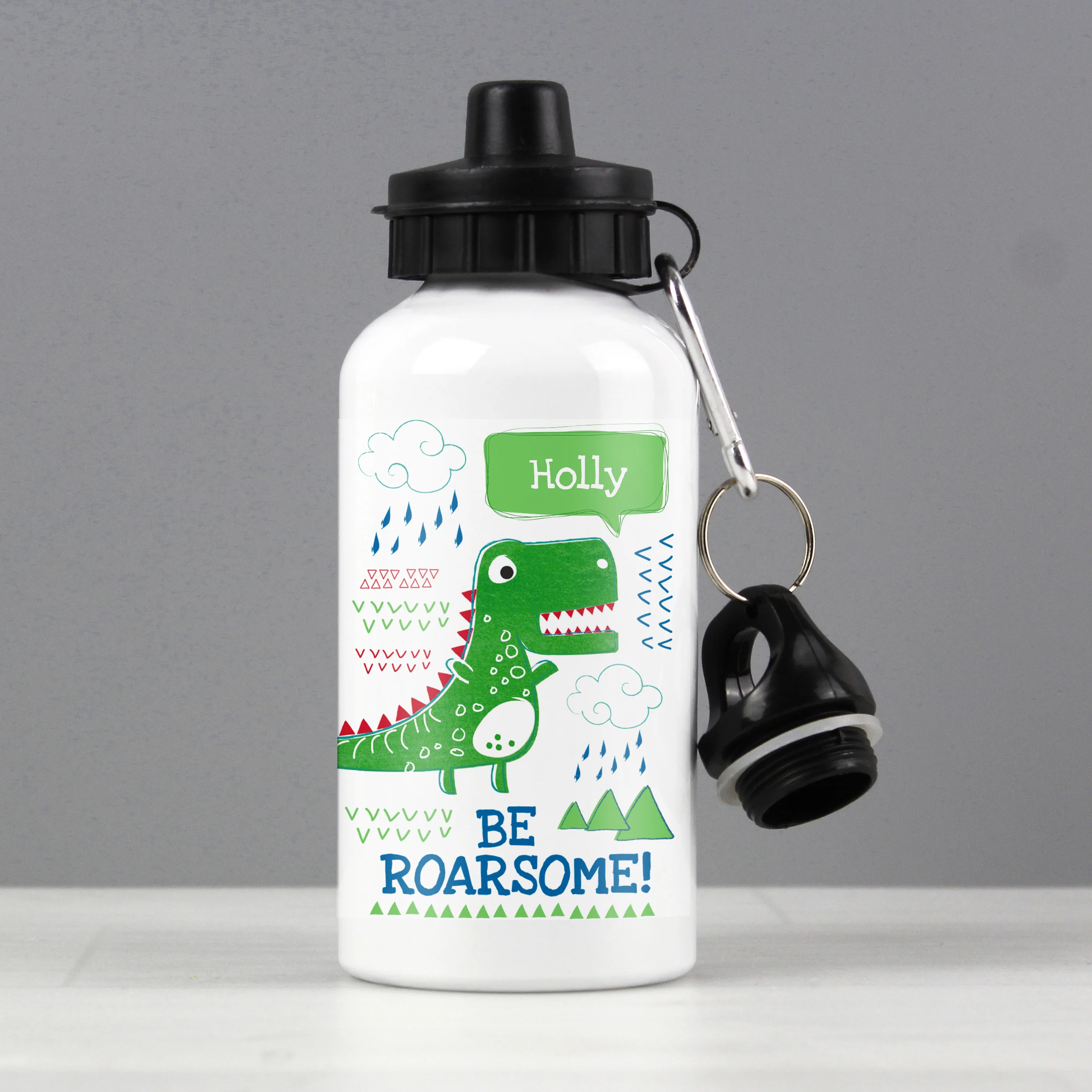 Personalised 'Be Roarsome' Dinosaur Drinks Bottle - Image 3