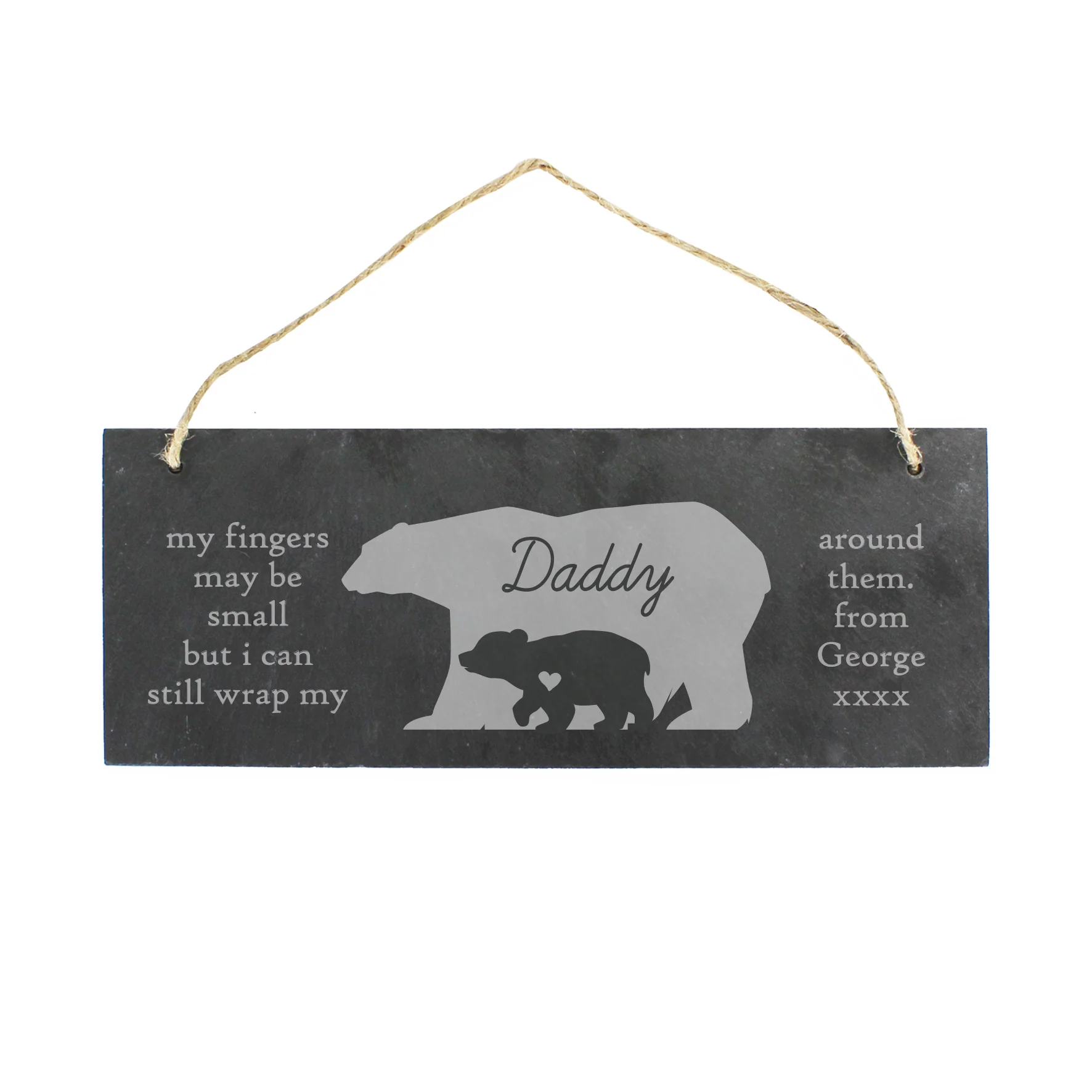 Personalised Bear Slate Door Plaque - Image 2