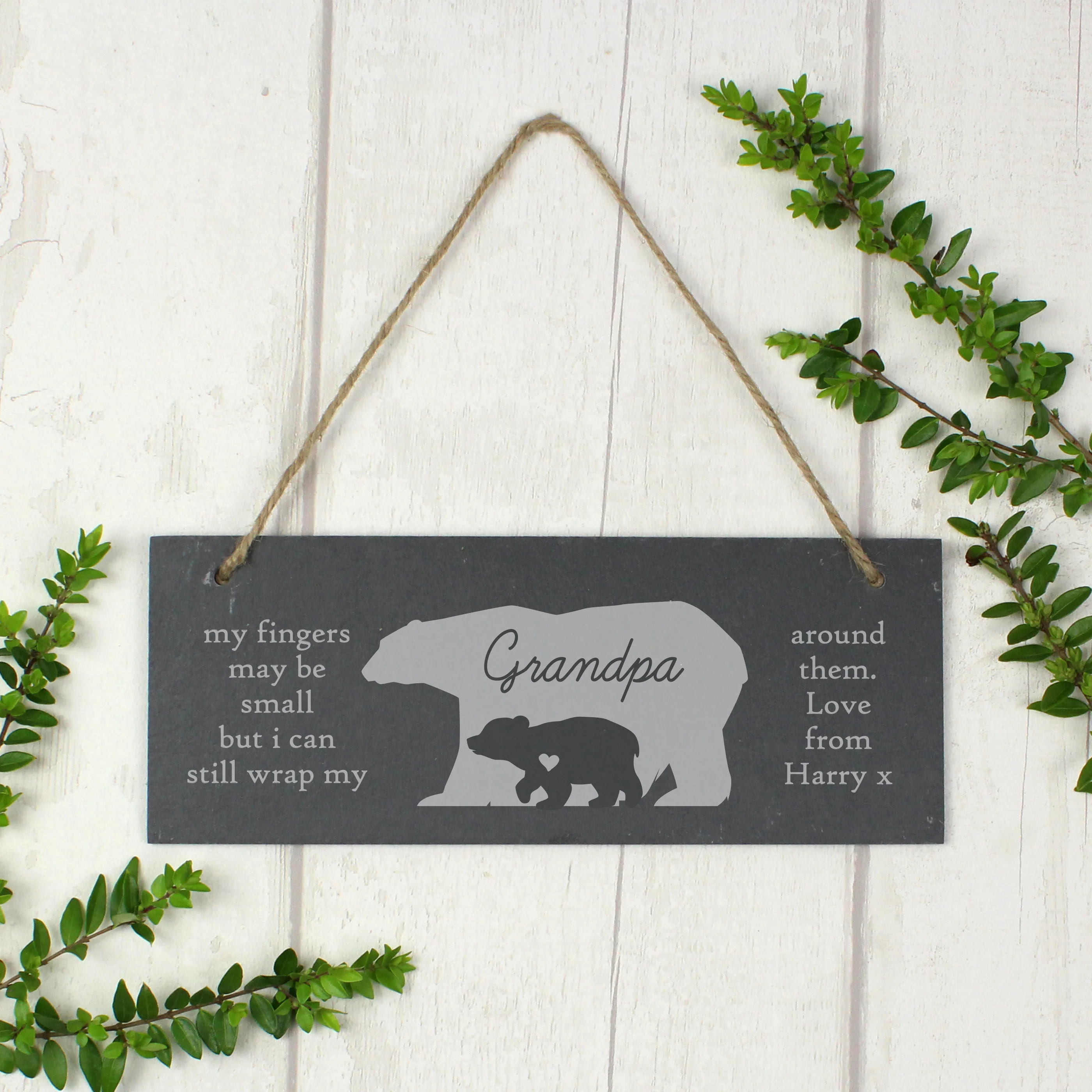 Personalised Bear Slate Door Plaque - Image 6