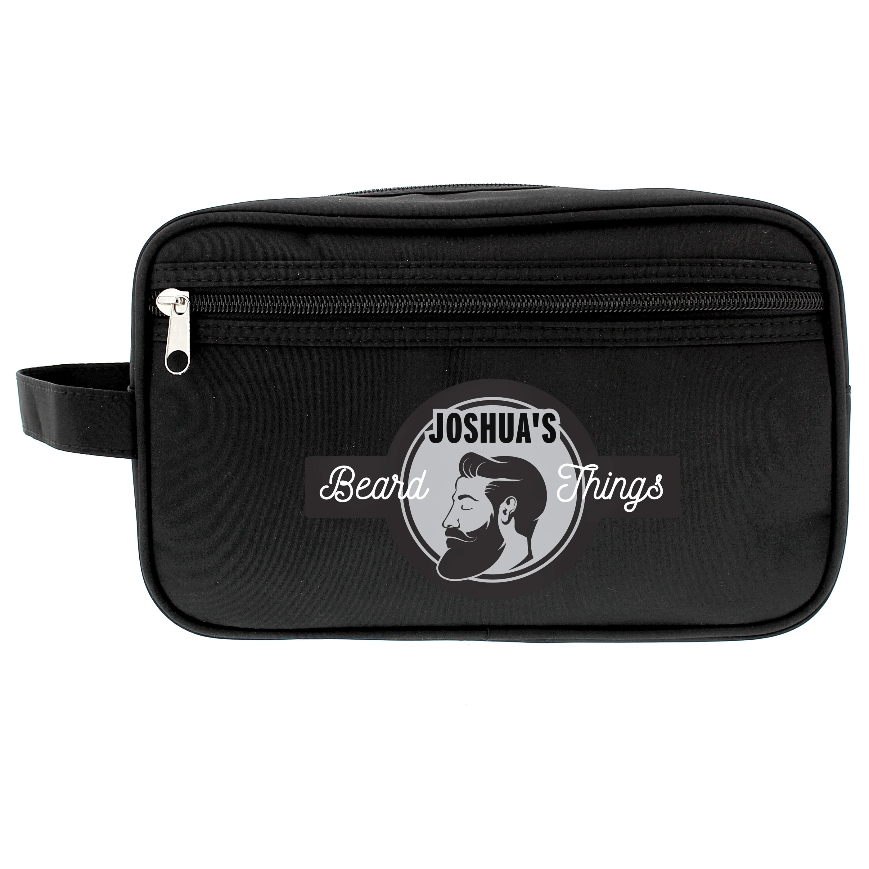 Personalised Beard Things Black Toiletry Bag - Image 2